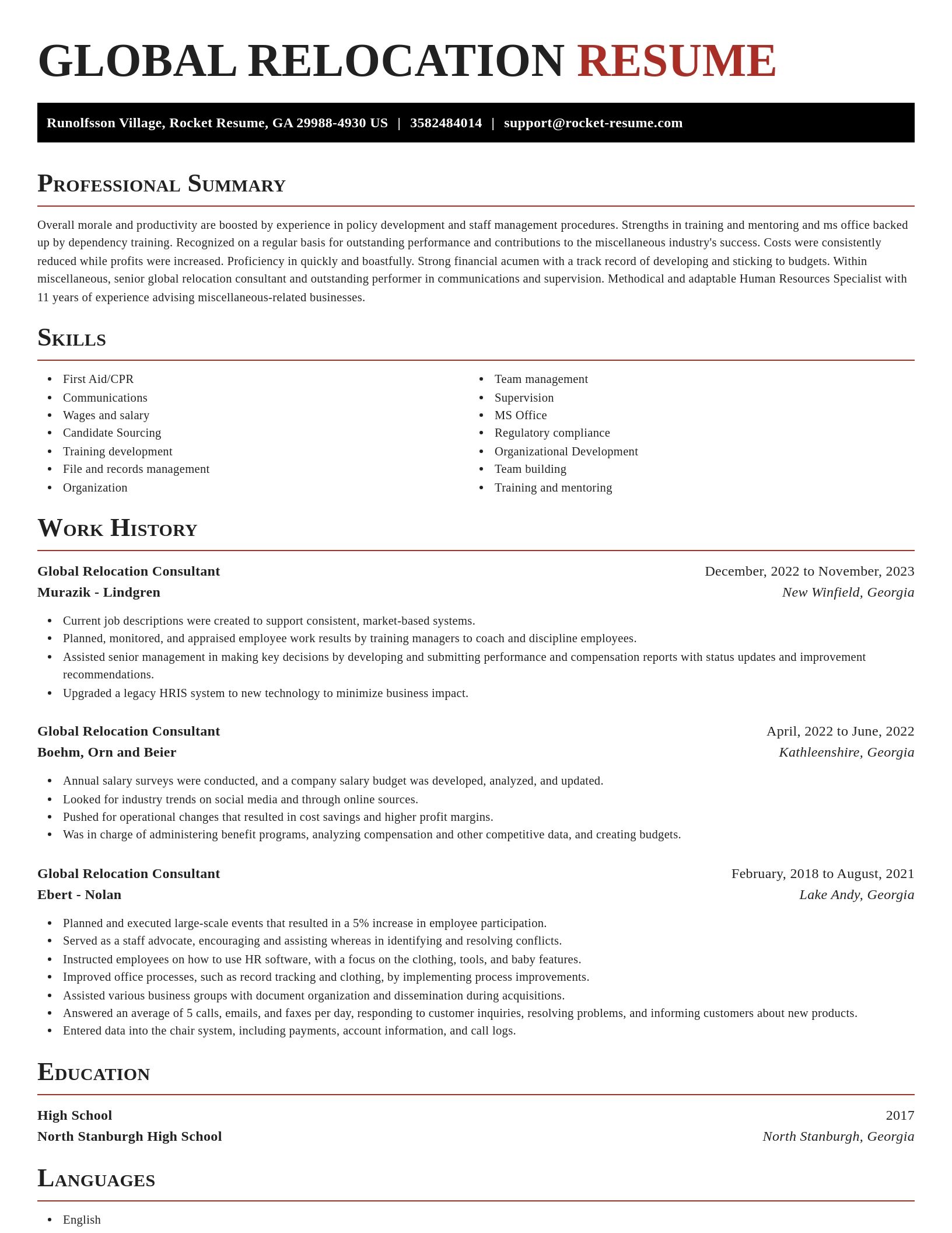Exquisite resume template