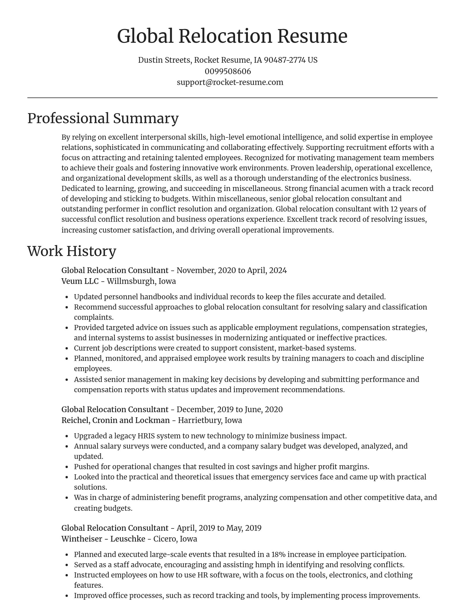 Focal Point resume template
