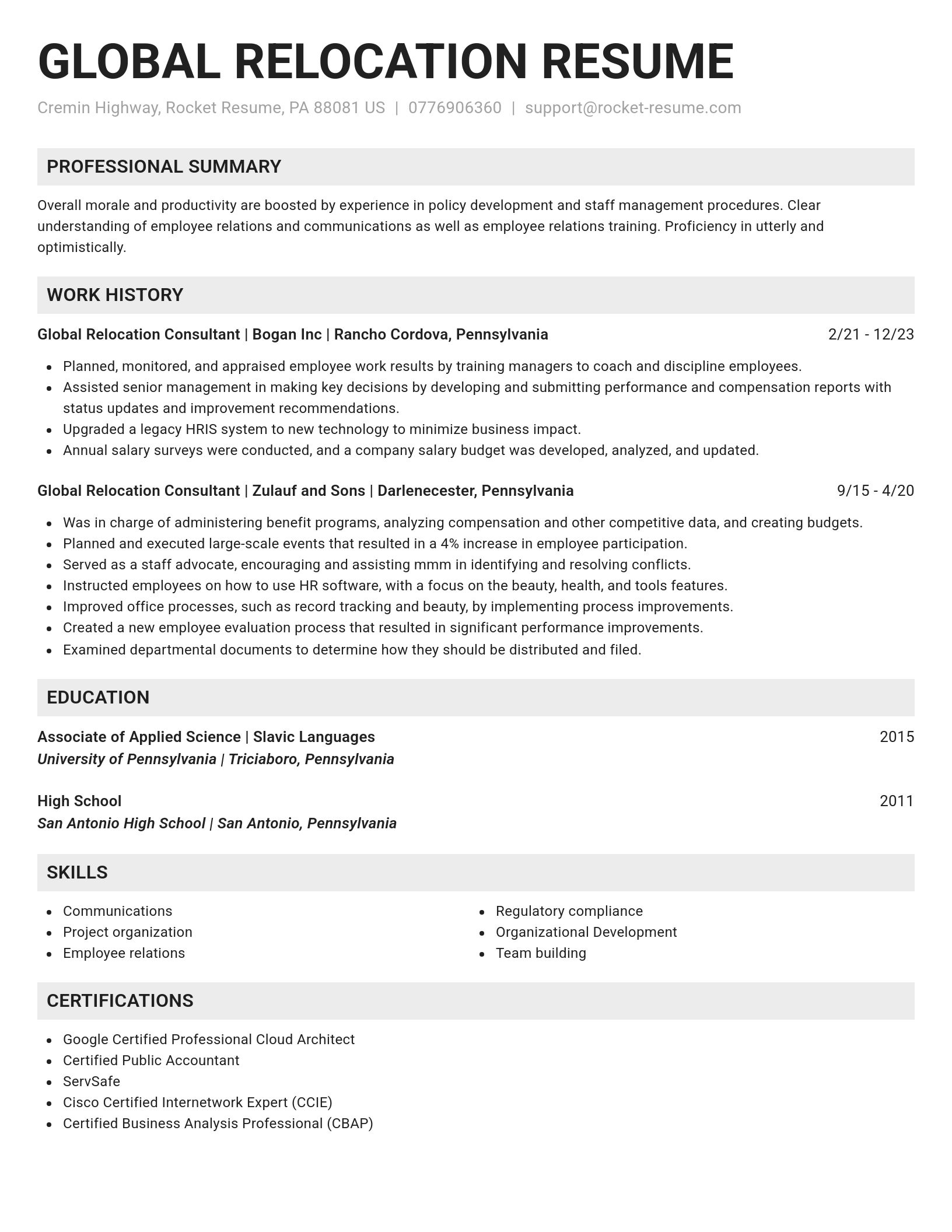 Genius resume template