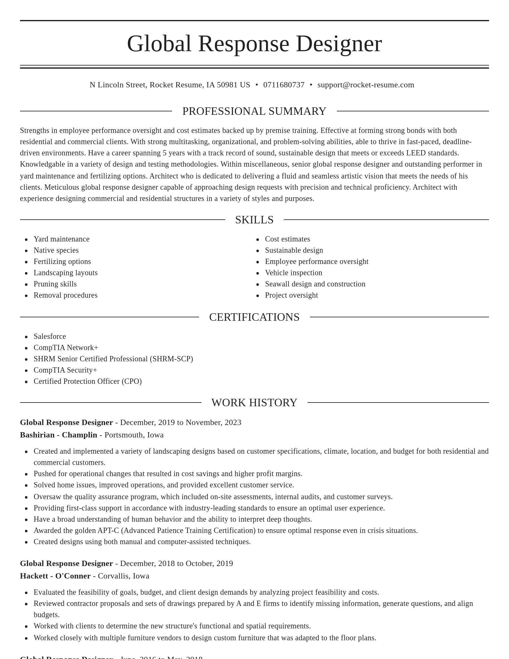 Elegant resume template