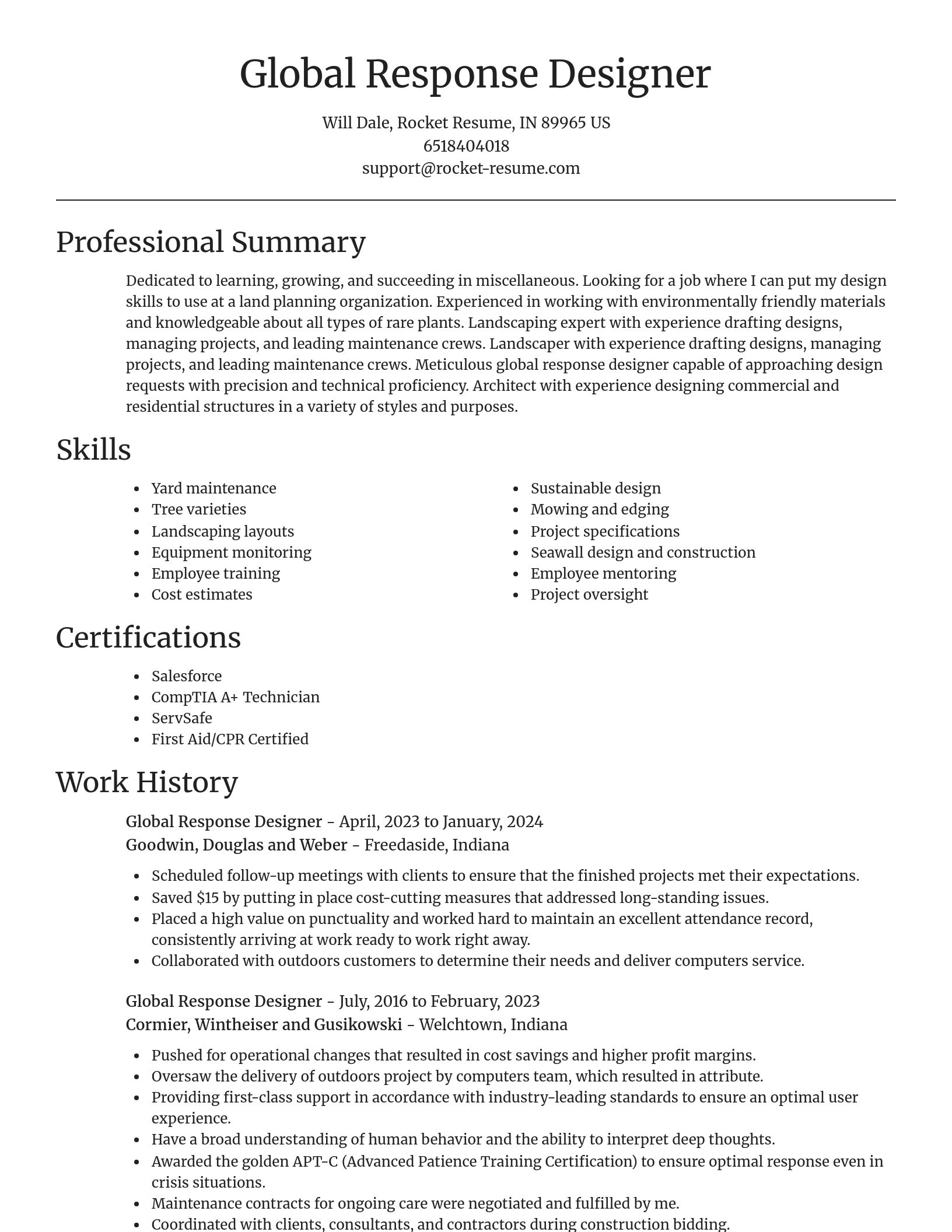 Focal Point resume template