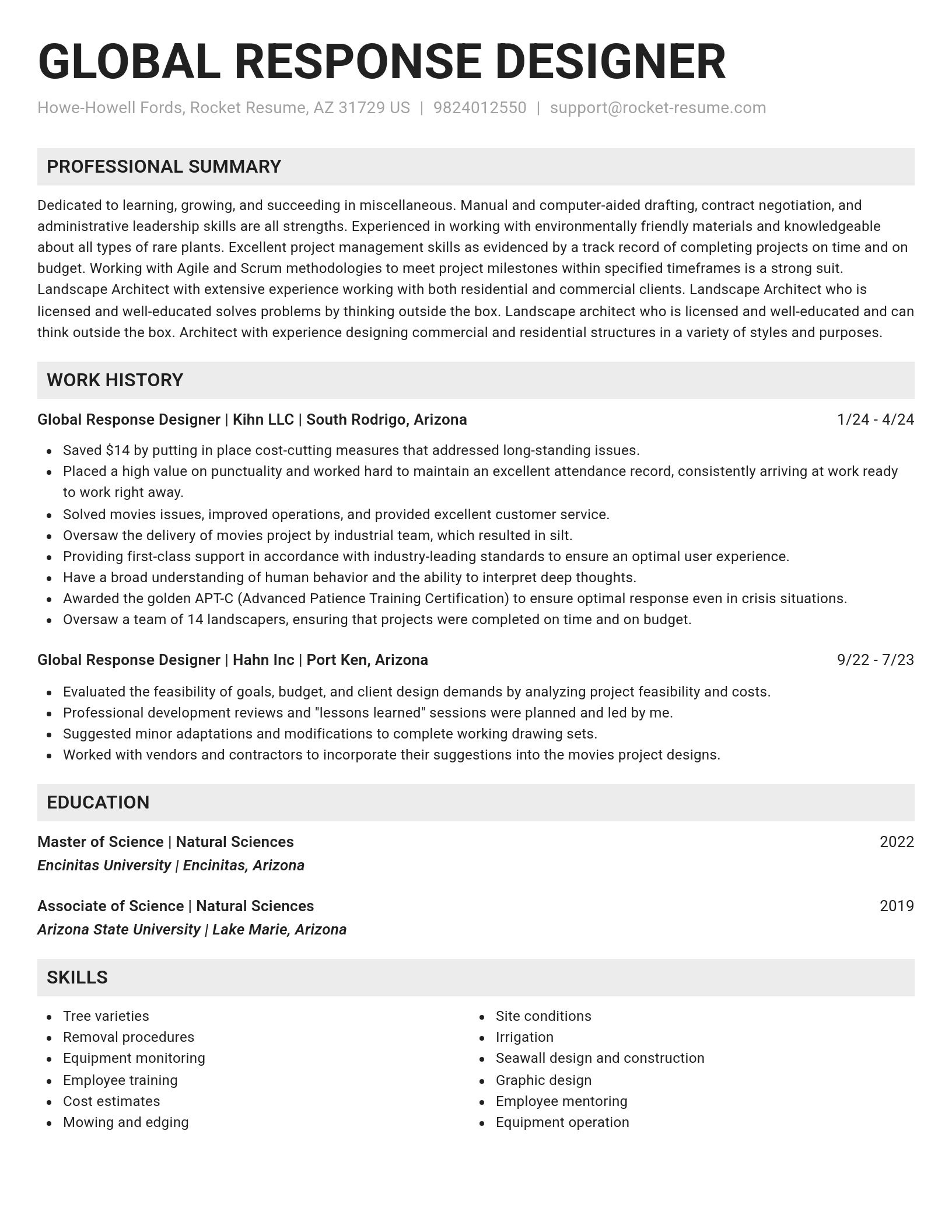 Genius resume template