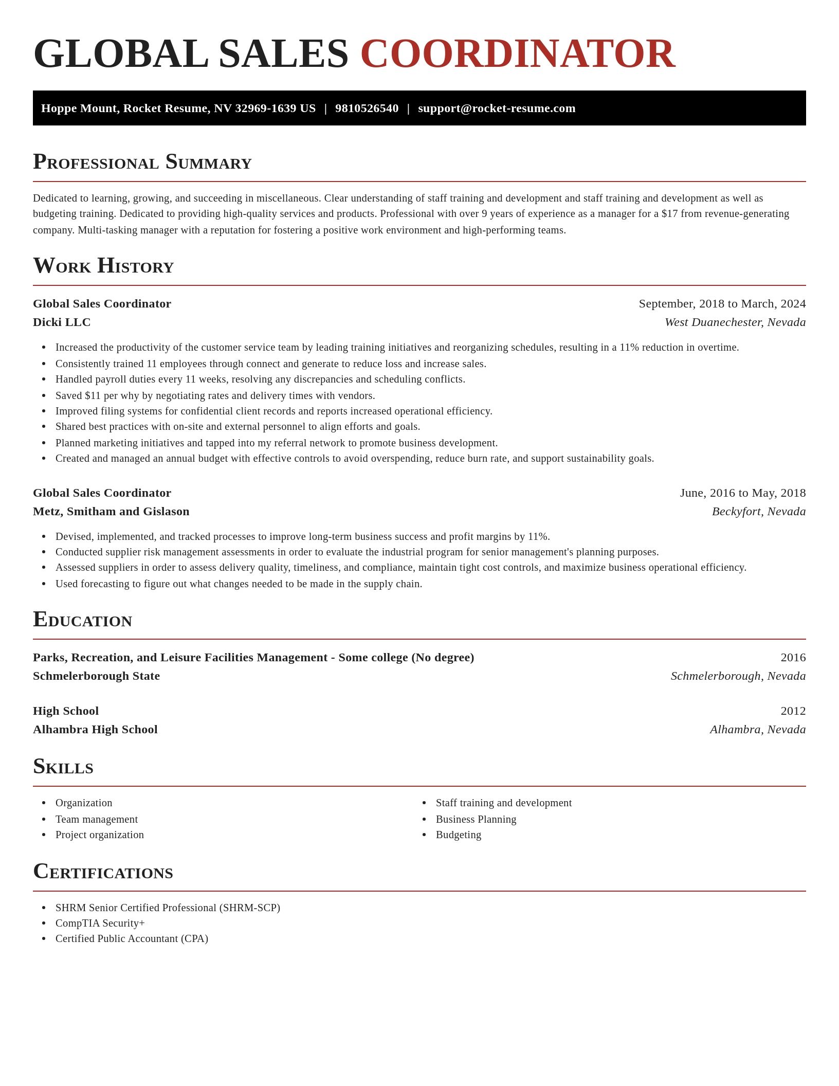 Exquisite resume template