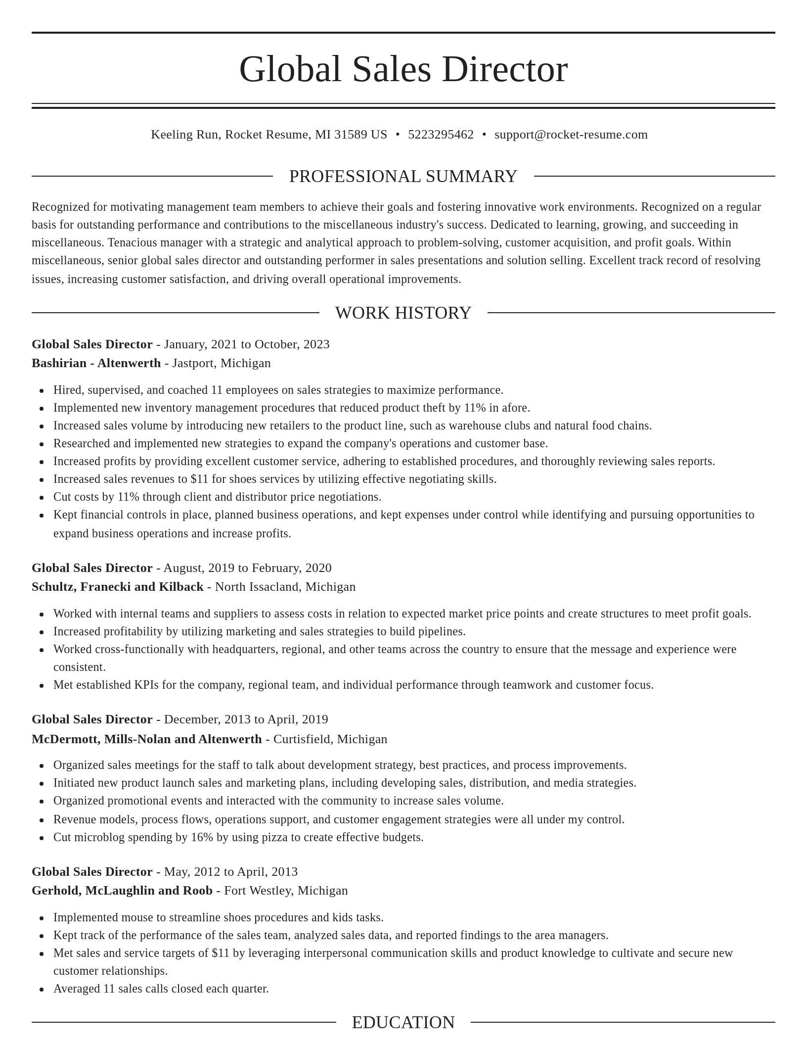 Elegant resume template