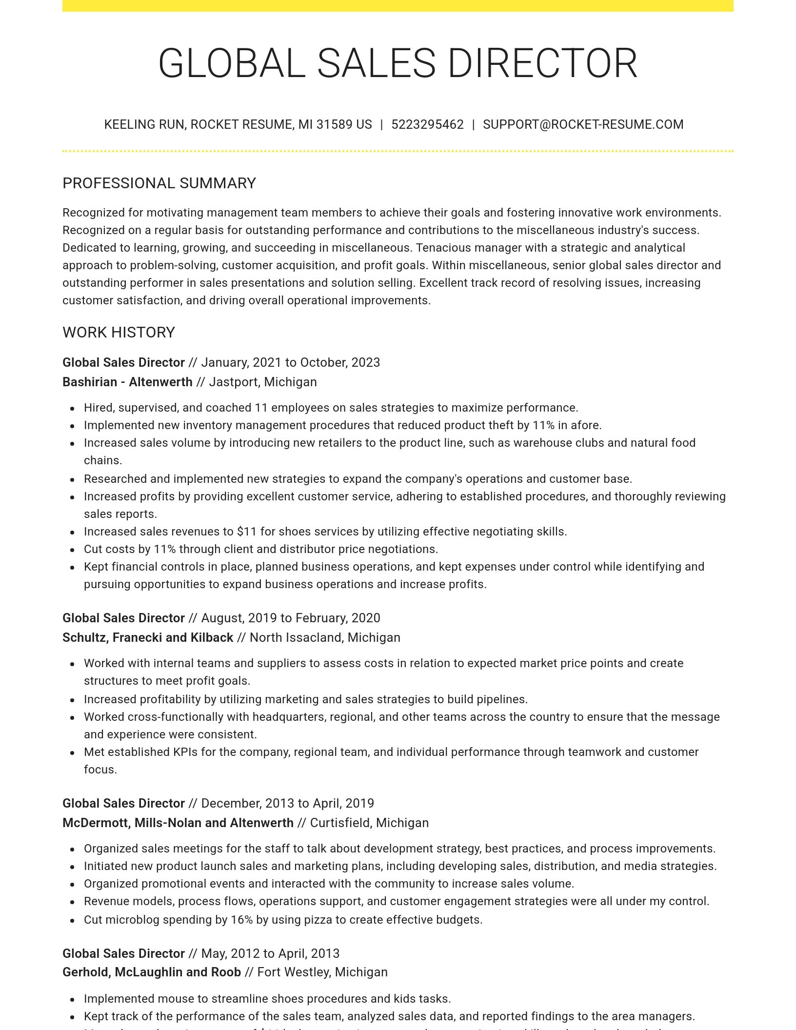 Grand resume template