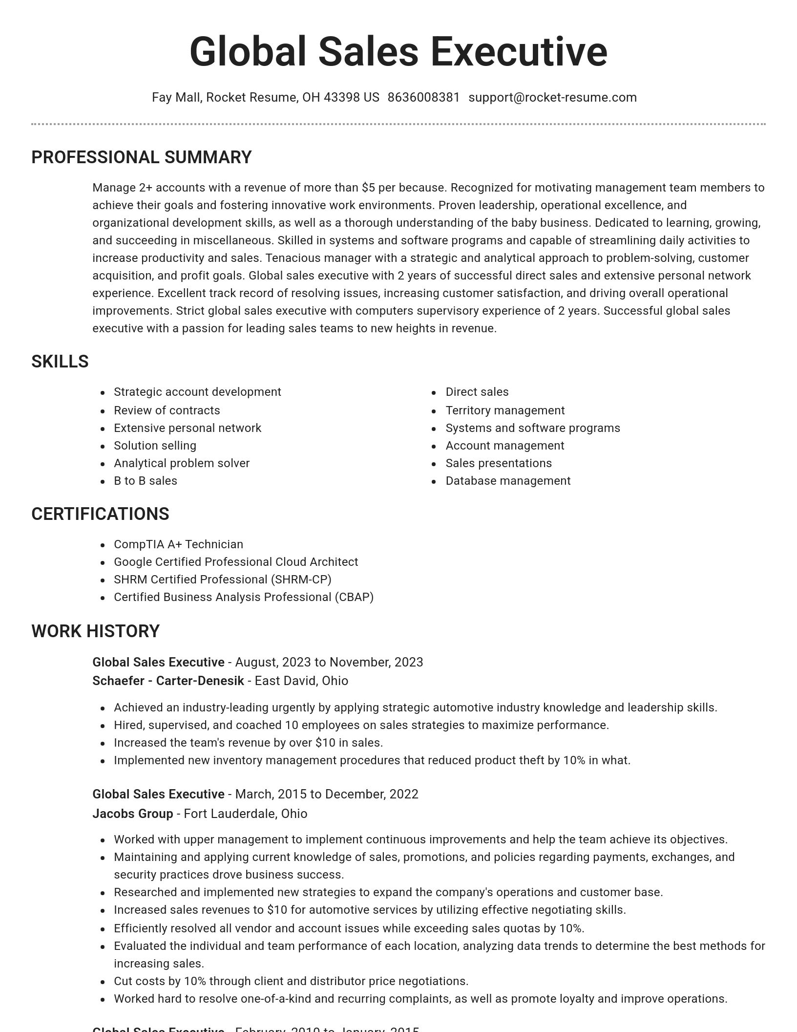 Brilliant resume template