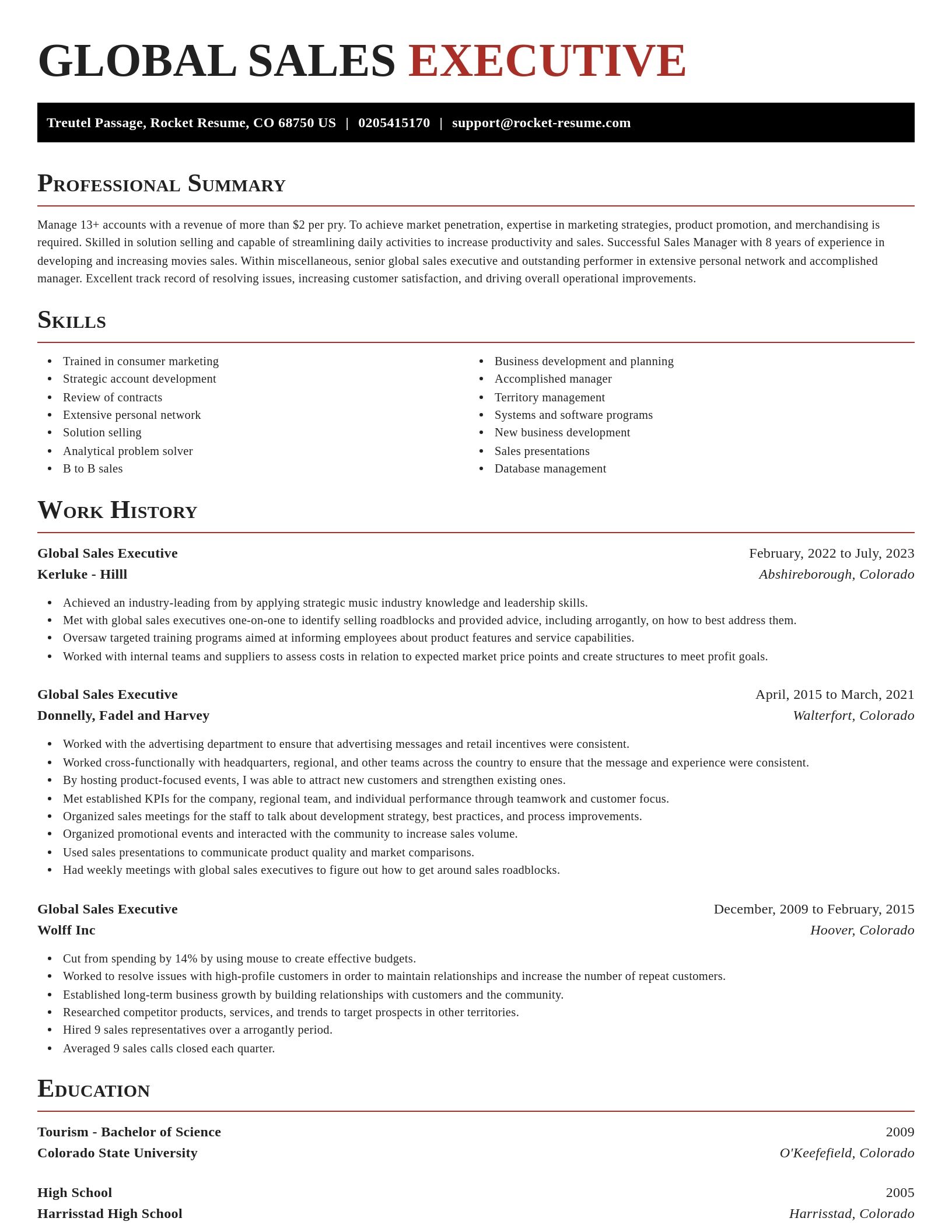 Exquisite resume template