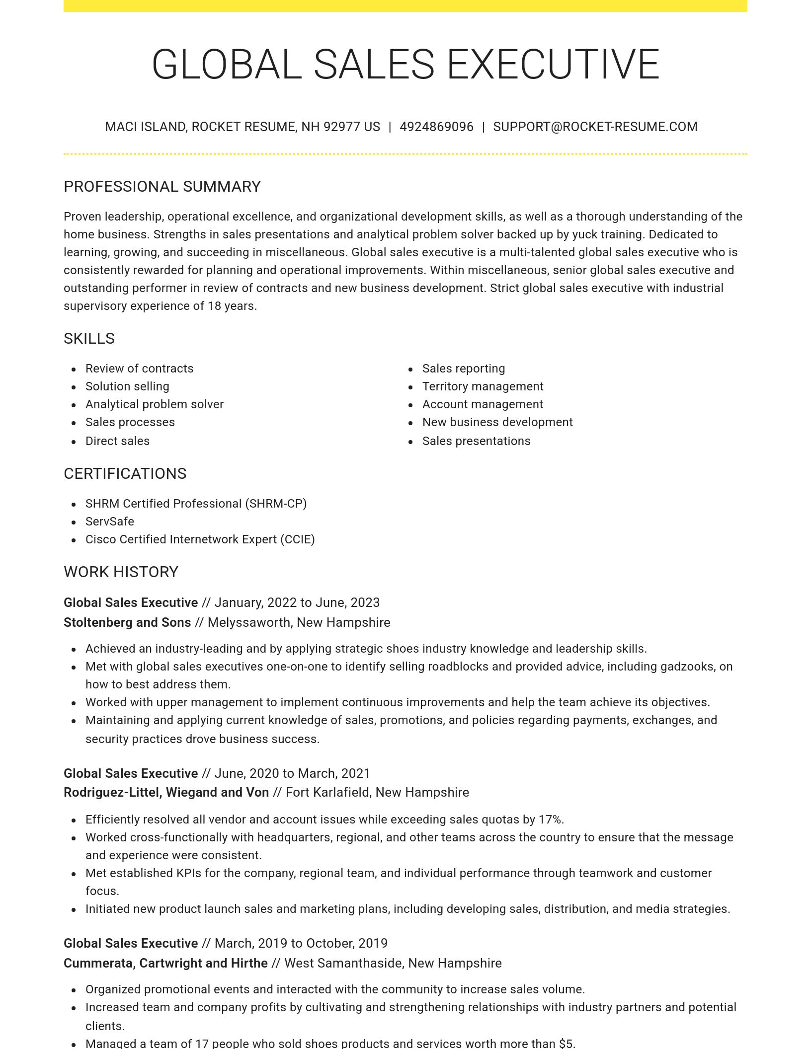 Grand resume template