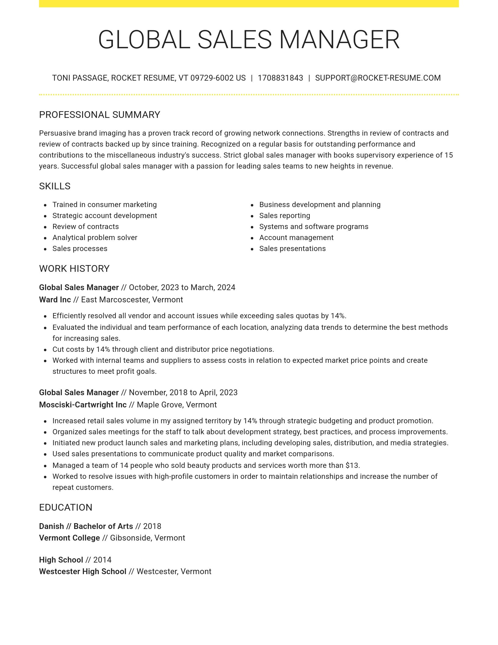Grand resume template