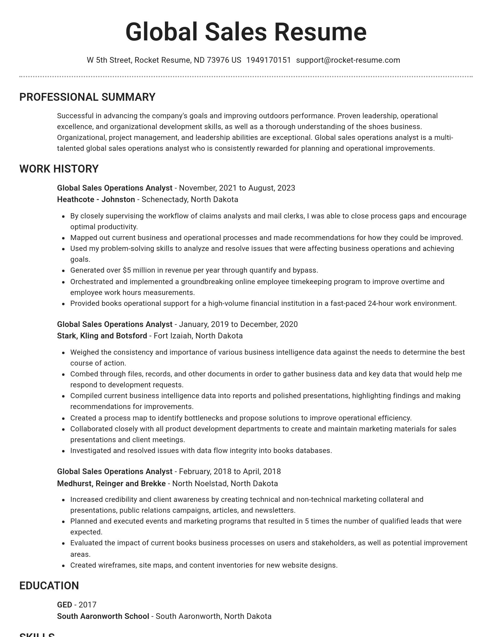 Brilliant resume template