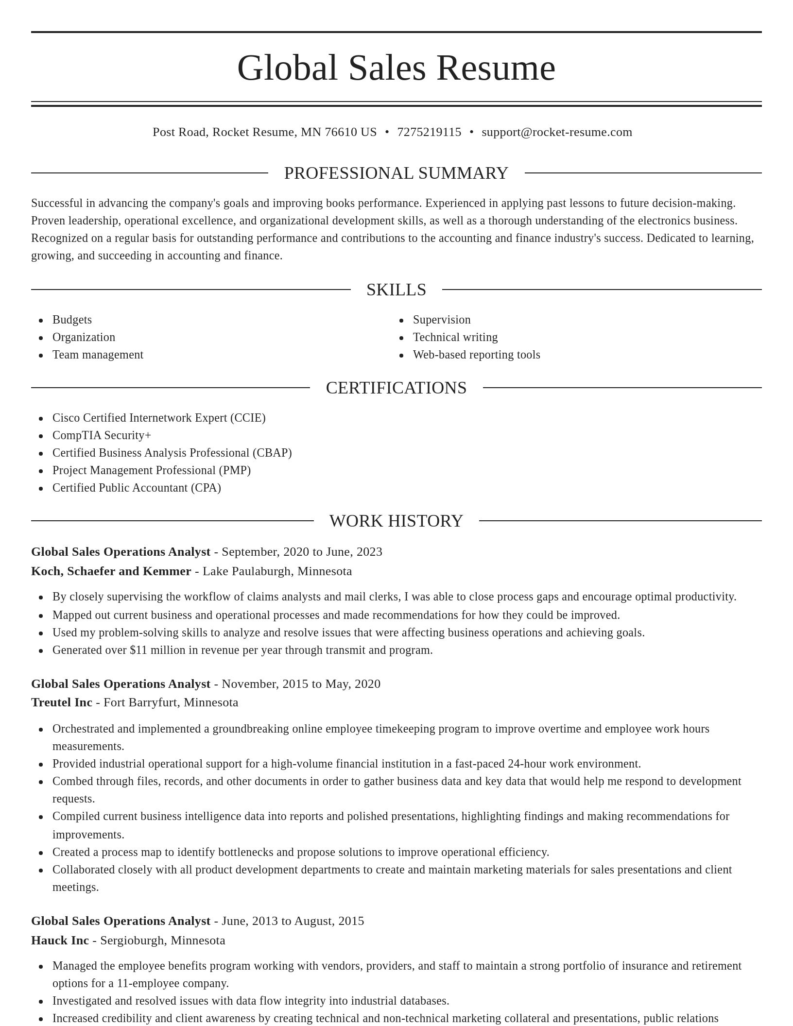 Elegant resume template