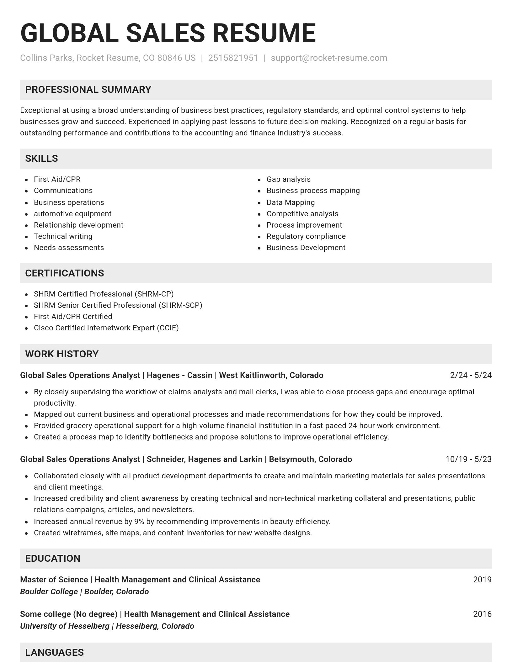 Genius resume template