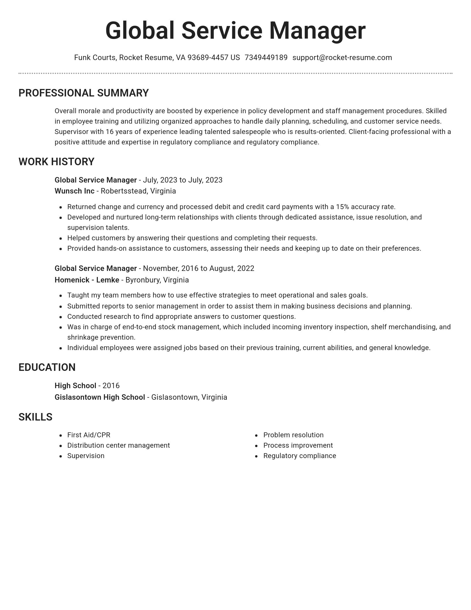 Brilliant resume template