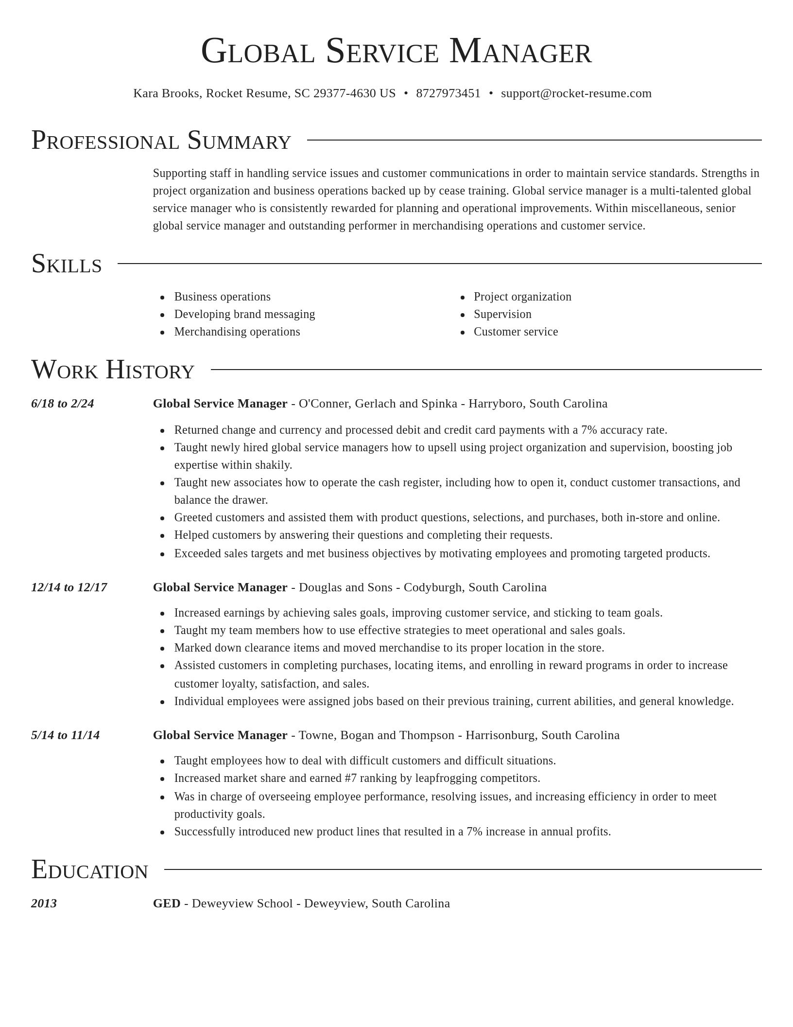 Director resume template