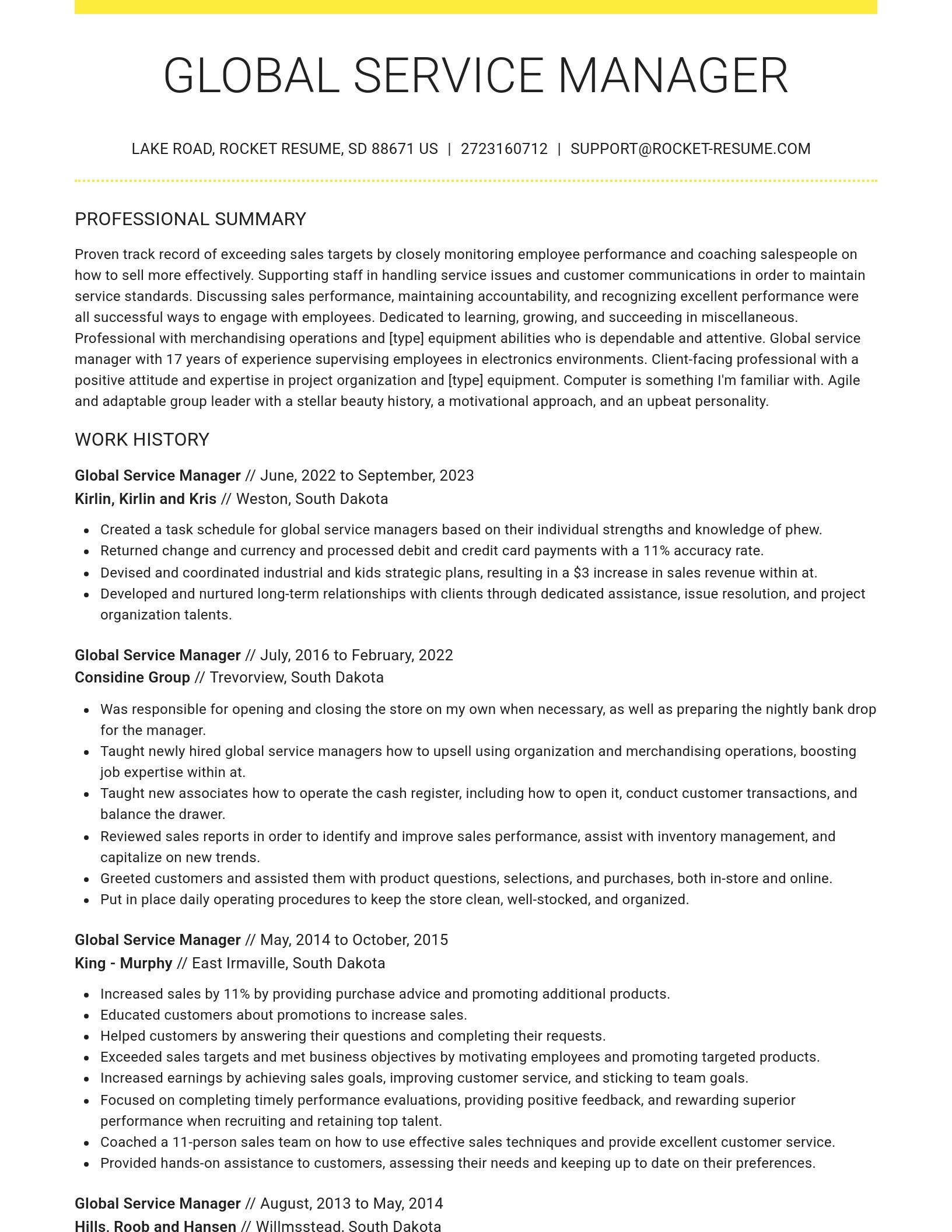 Grand resume template