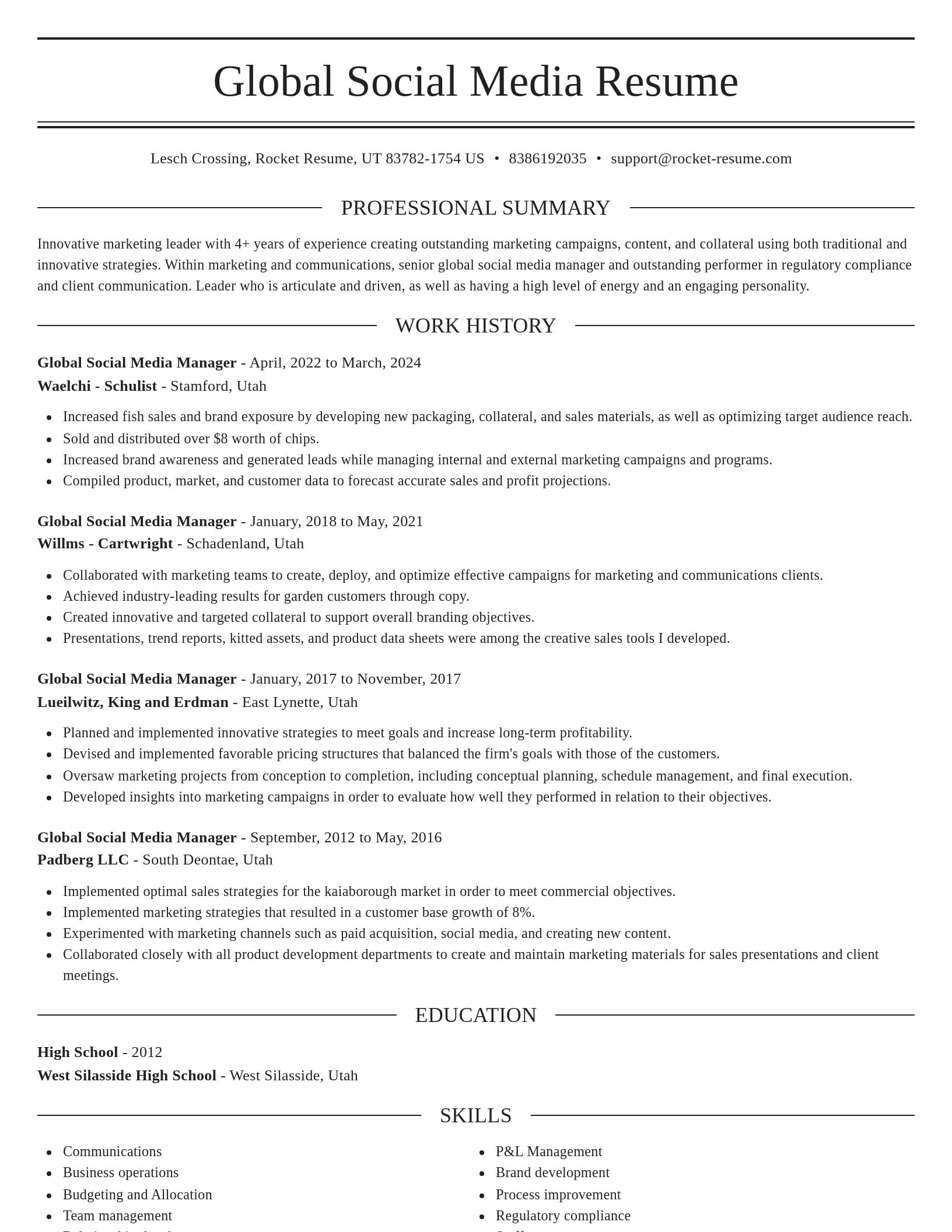 Elegant resume template