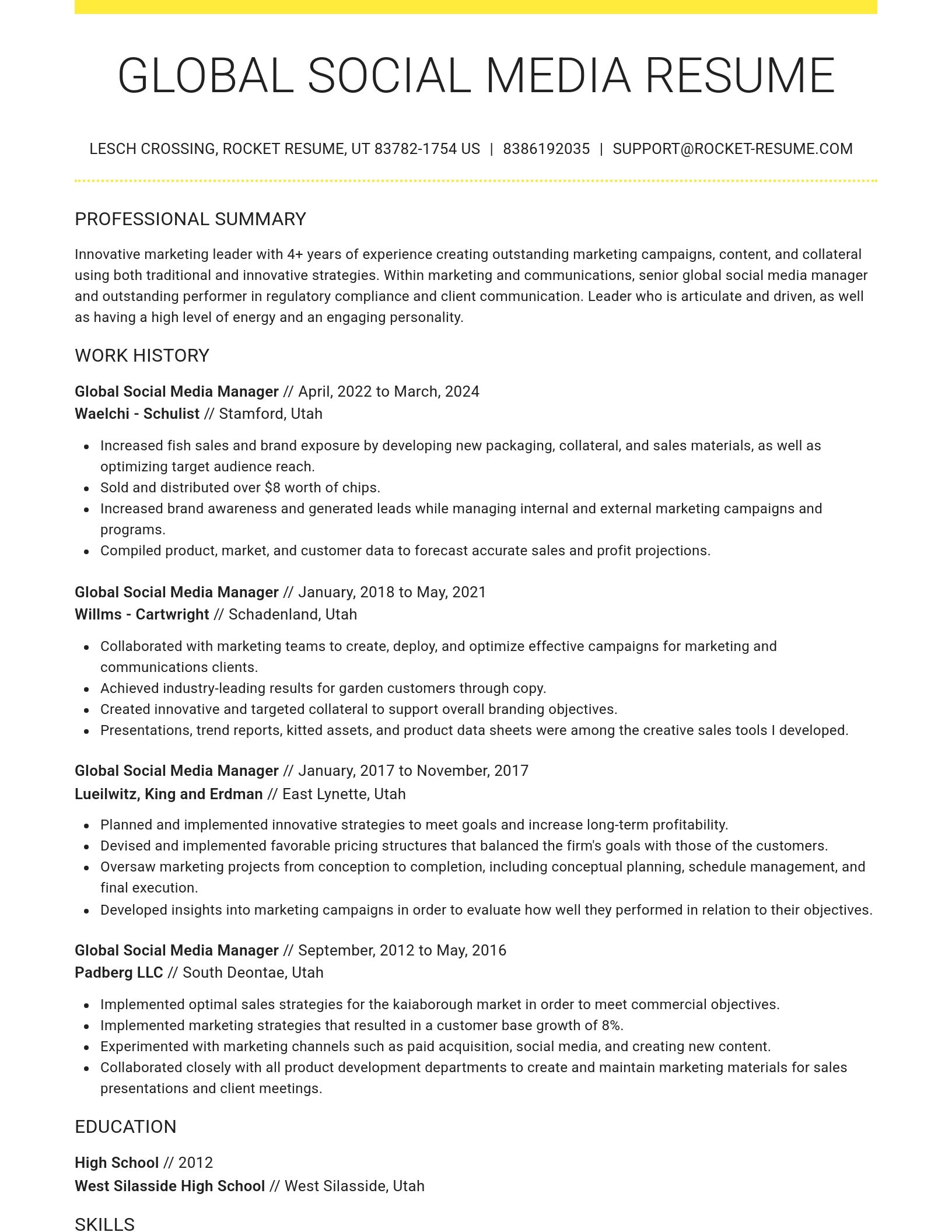 Grand resume template