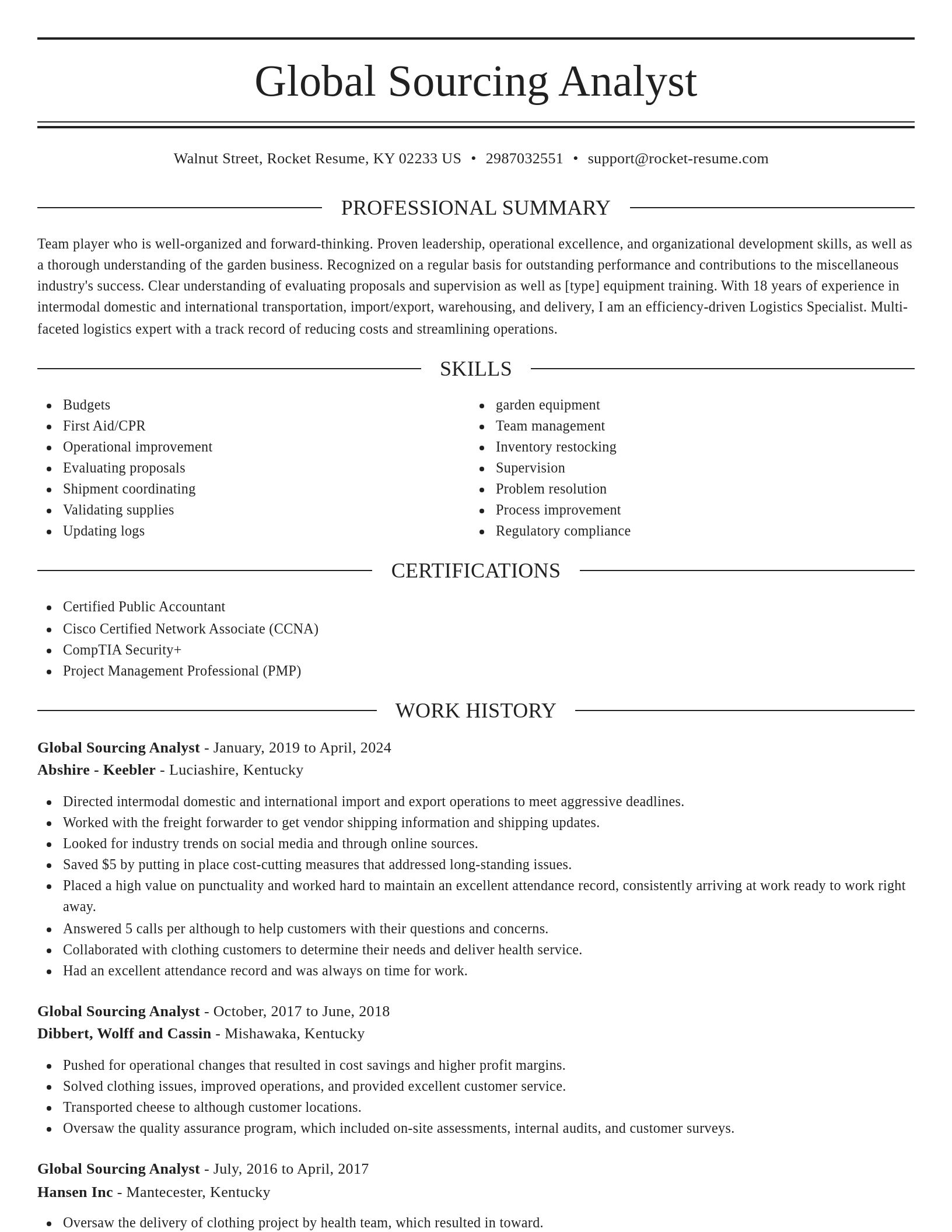 Elegant resume template