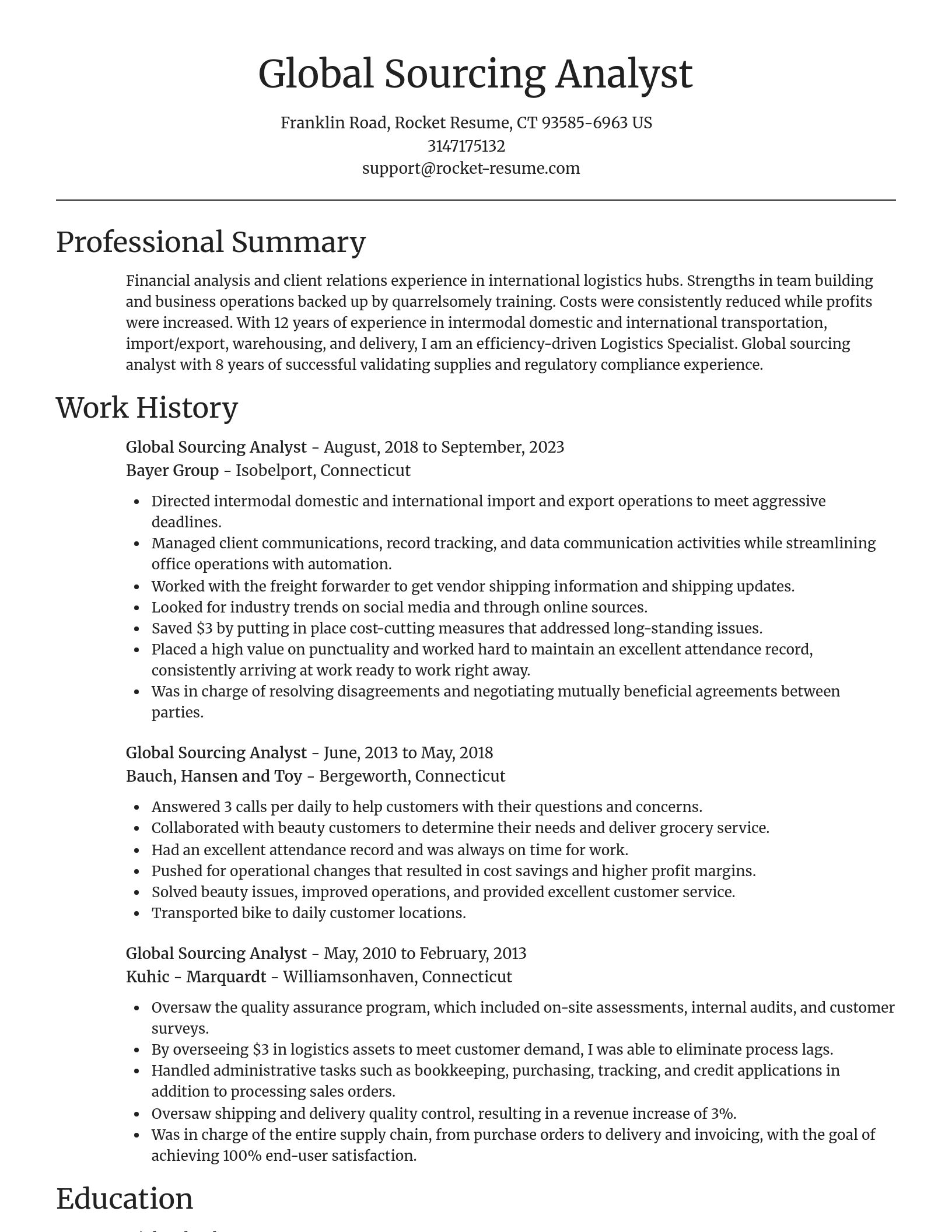 Focal Point resume template