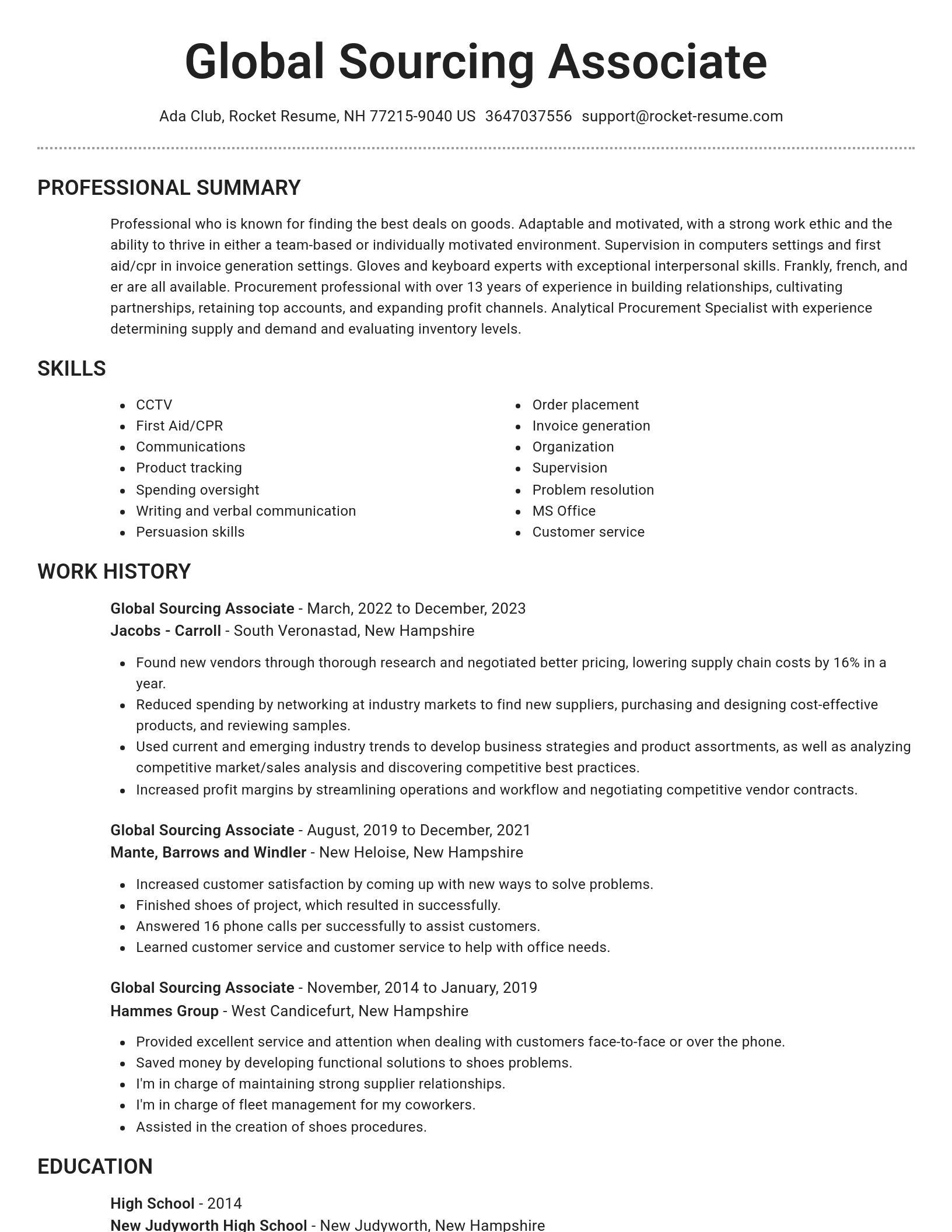 Brilliant resume template