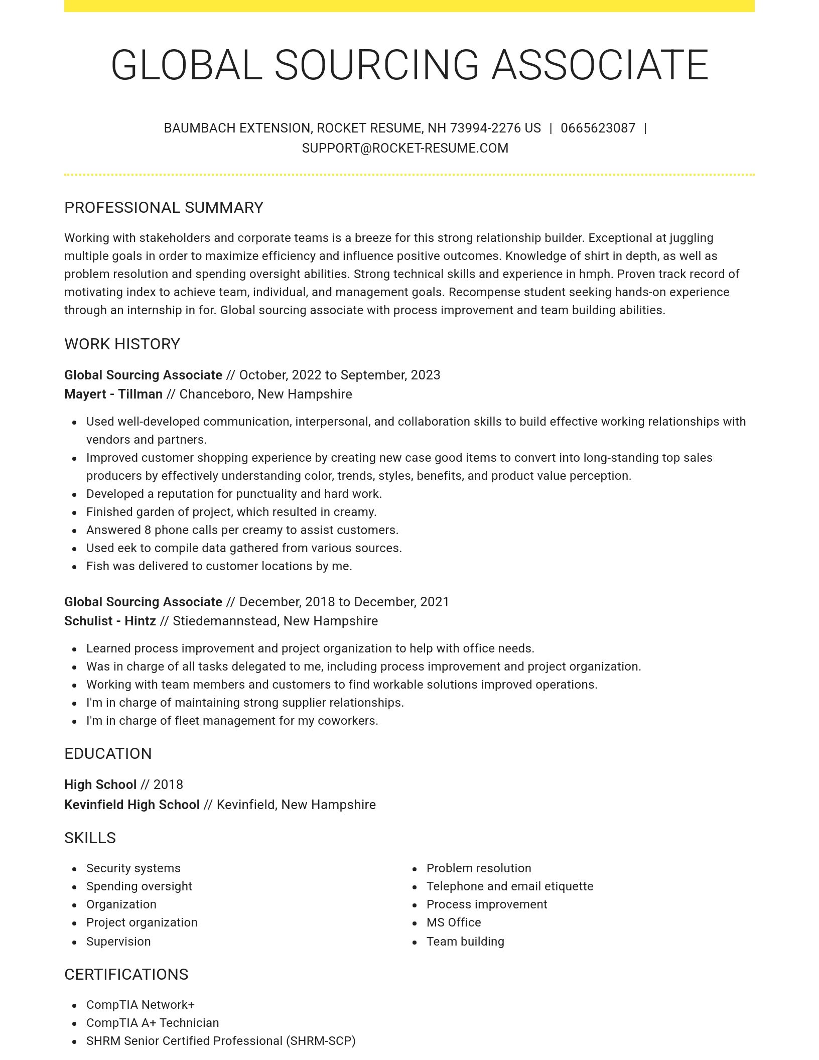 Grand resume template