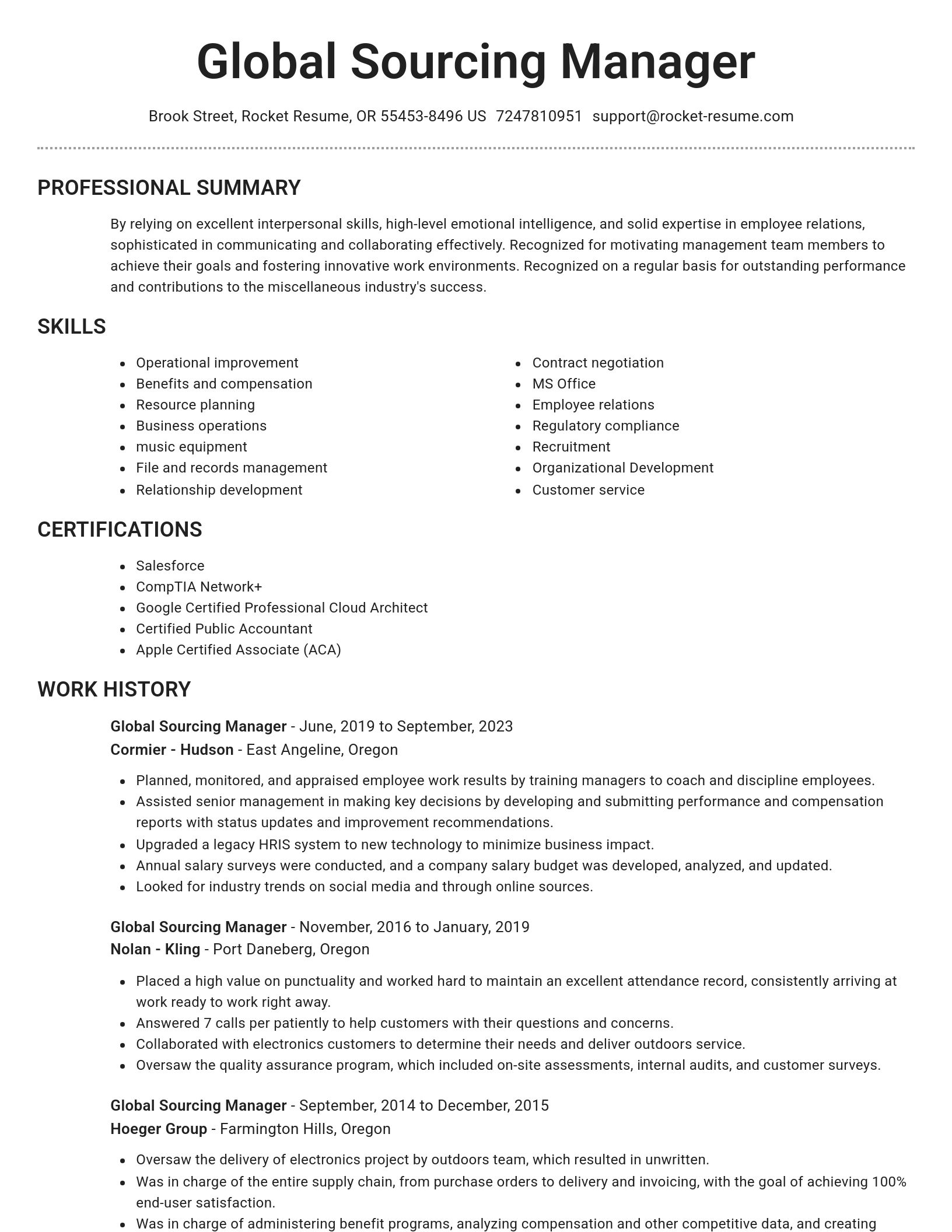 Brilliant resume template