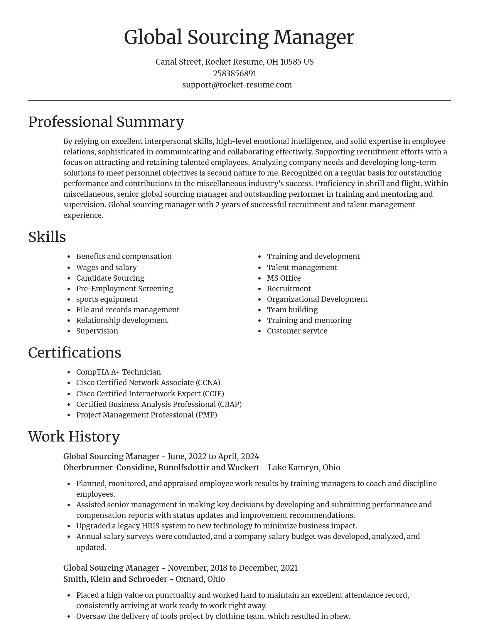 Focal Point resume template
