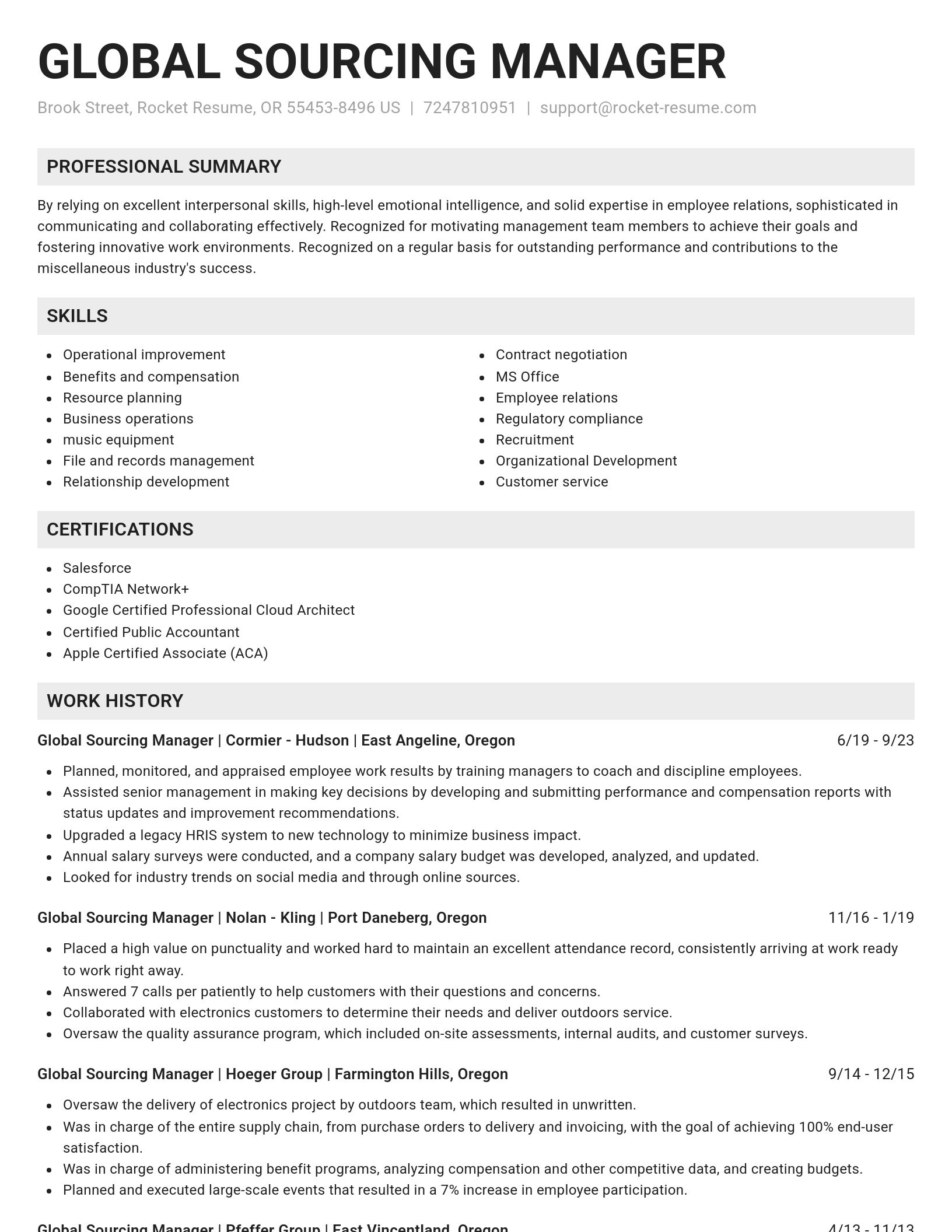Genius resume template