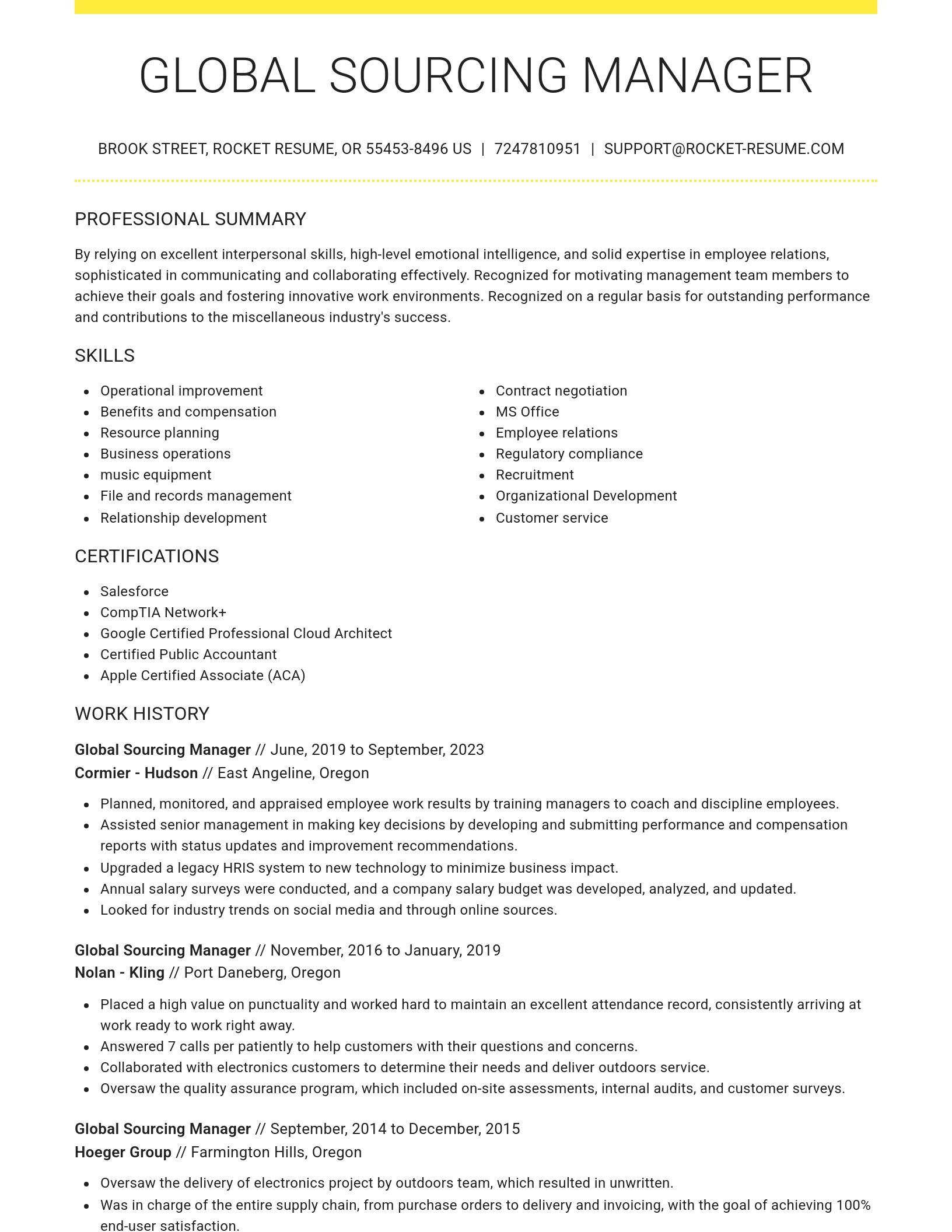 Grand resume template