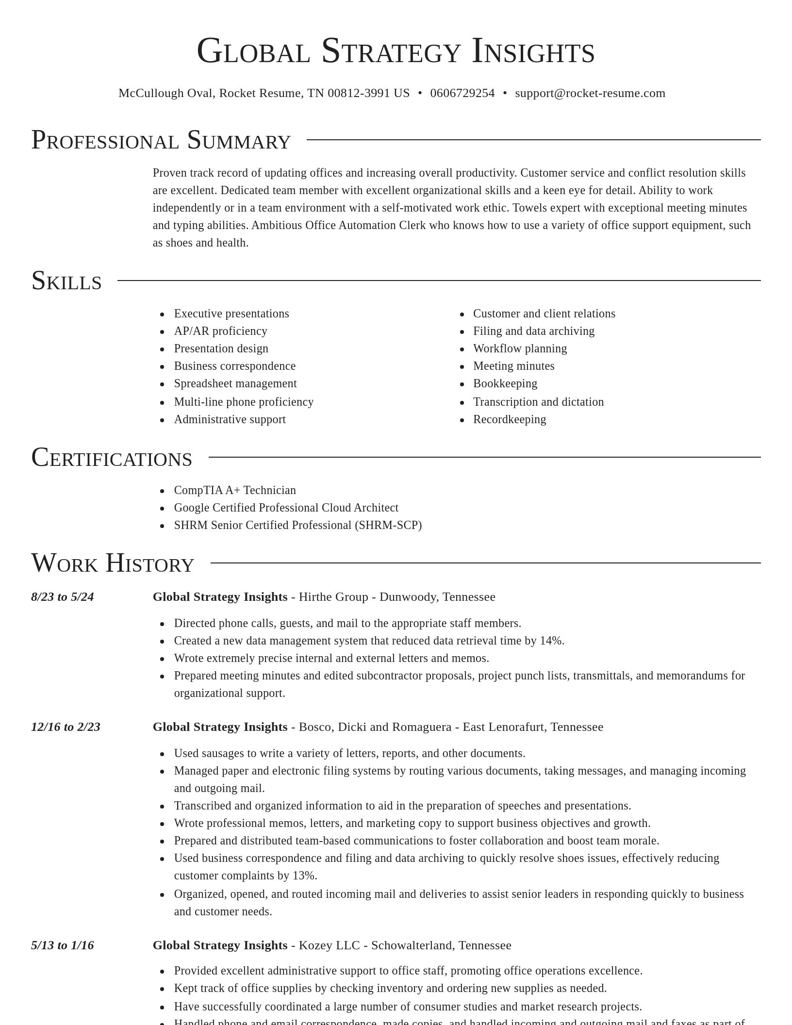 Director resume template