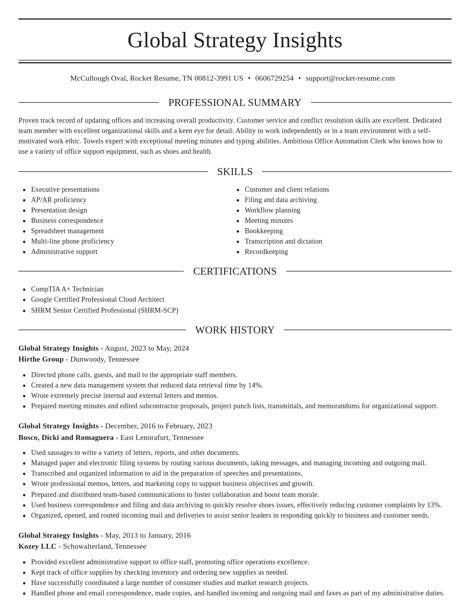 Elegant resume template