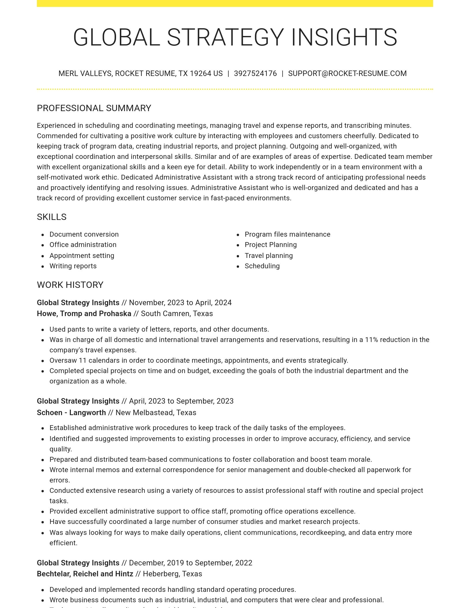 Grand resume template