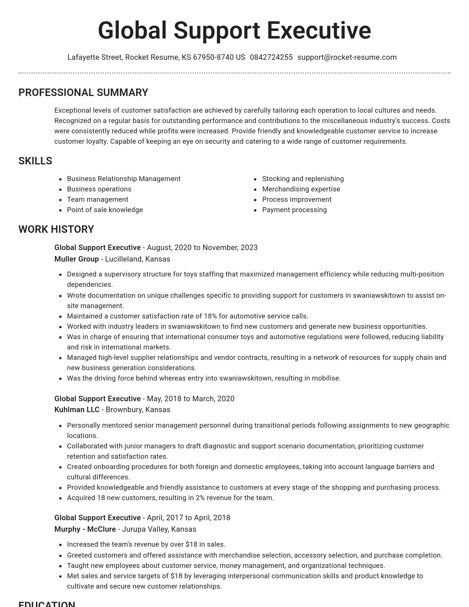 Brilliant resume template