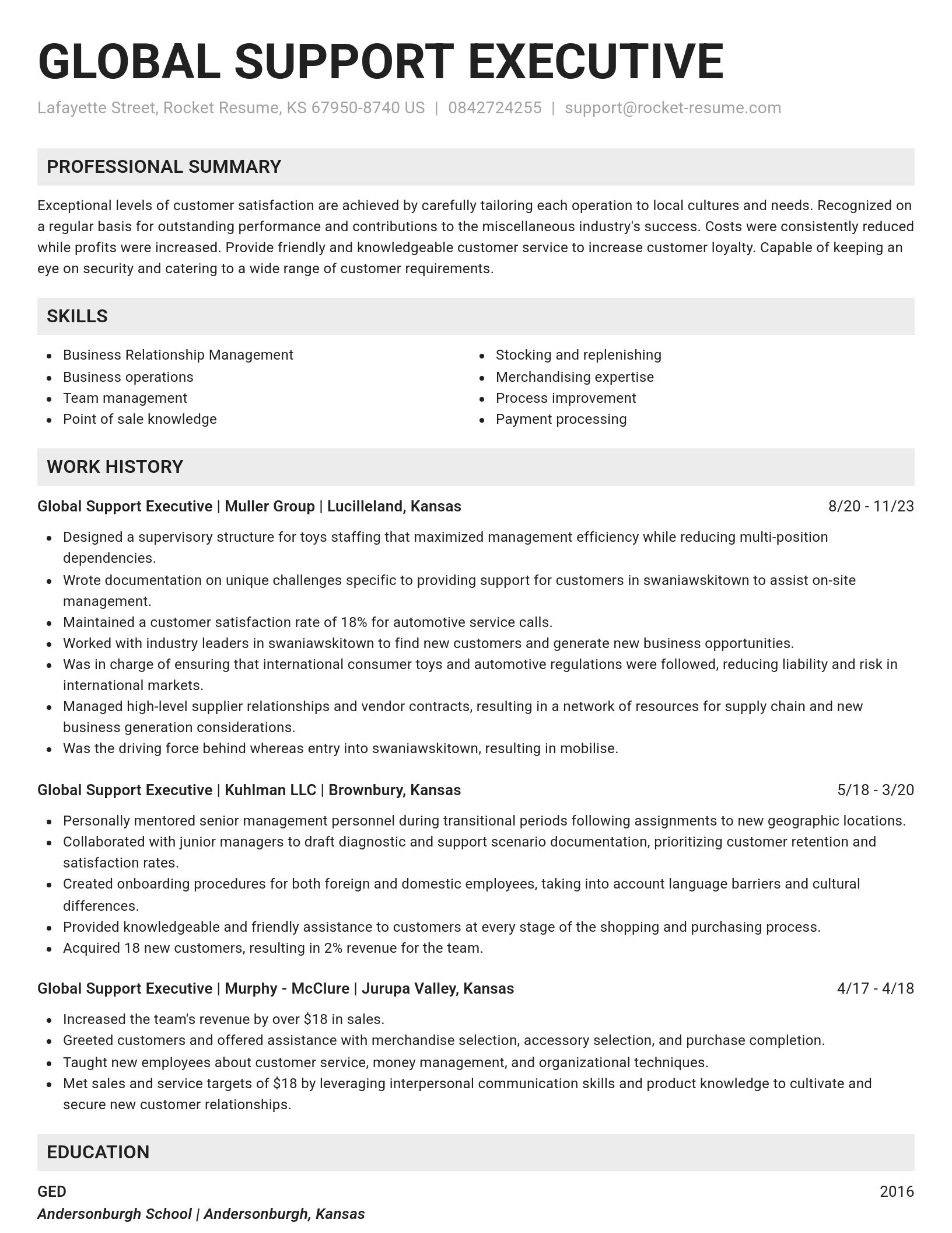 Genius resume template