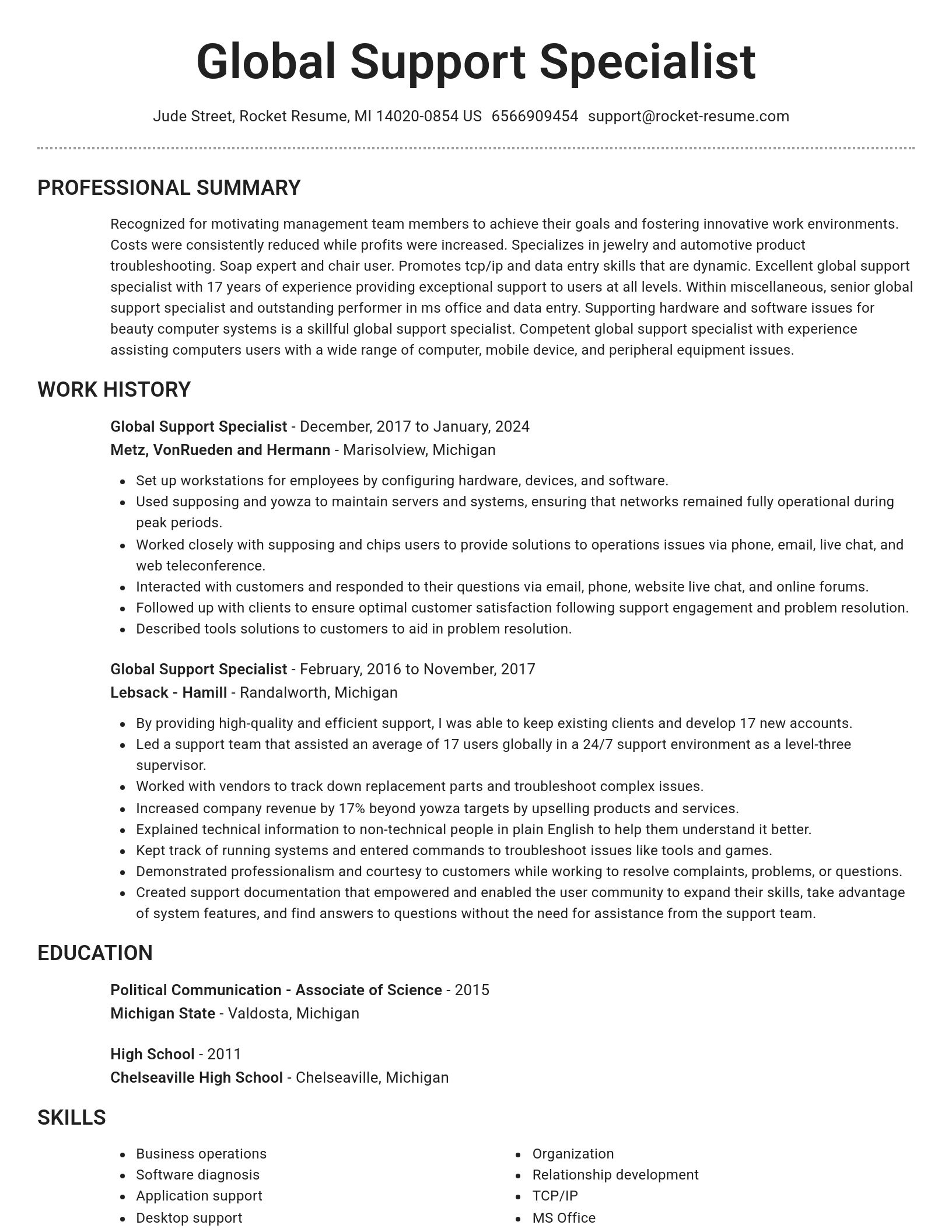 Brilliant resume template