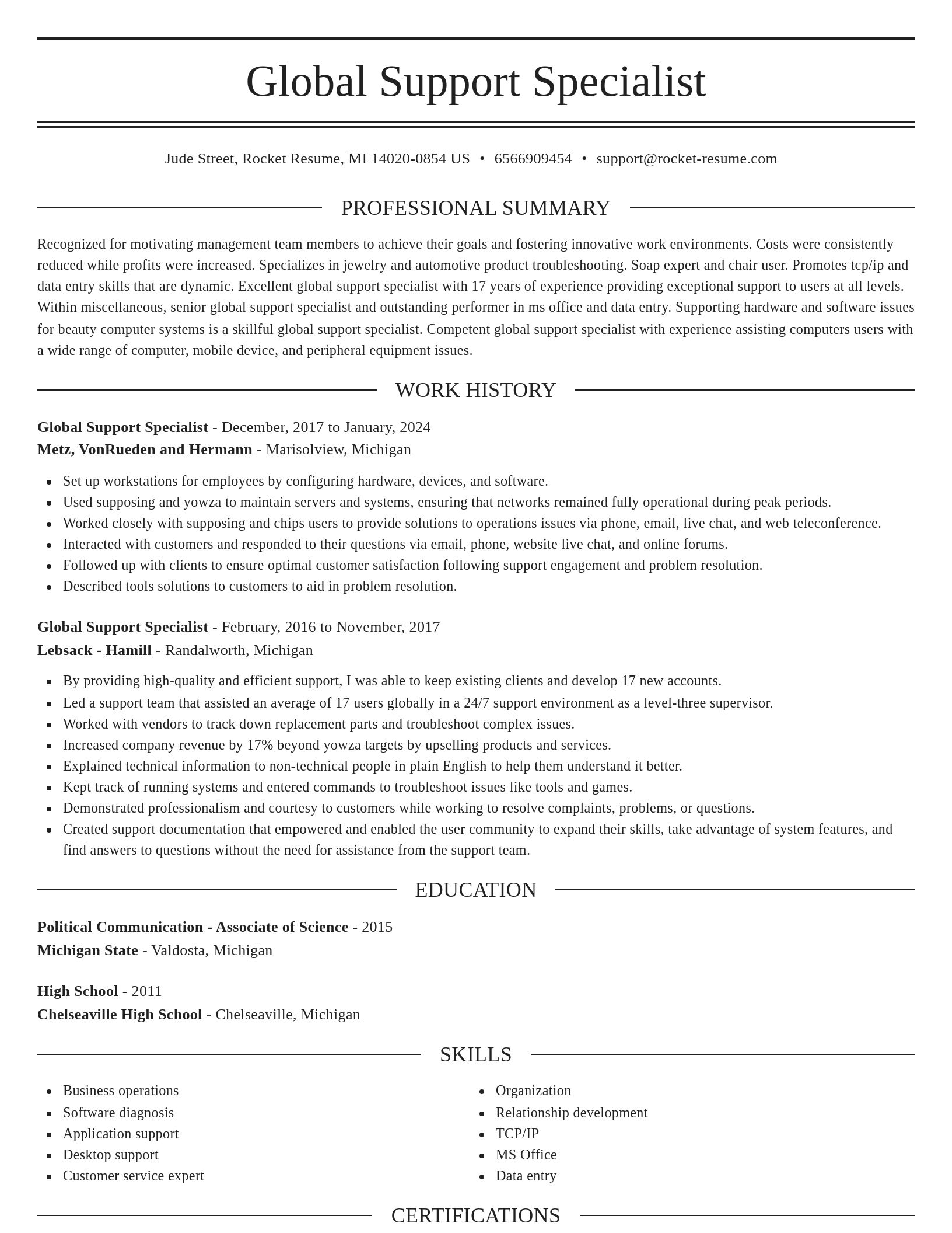 Elegant resume template
