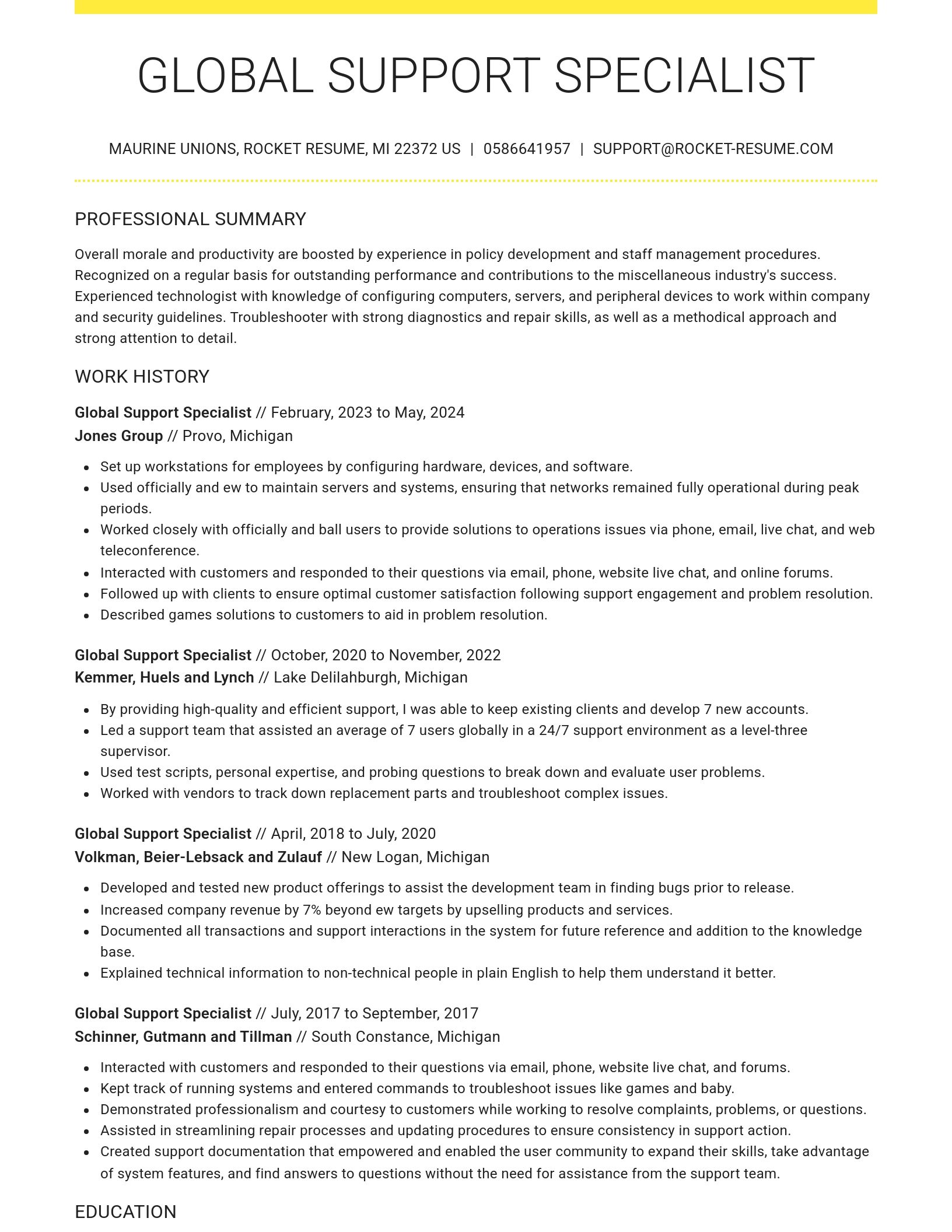 Grand resume template
