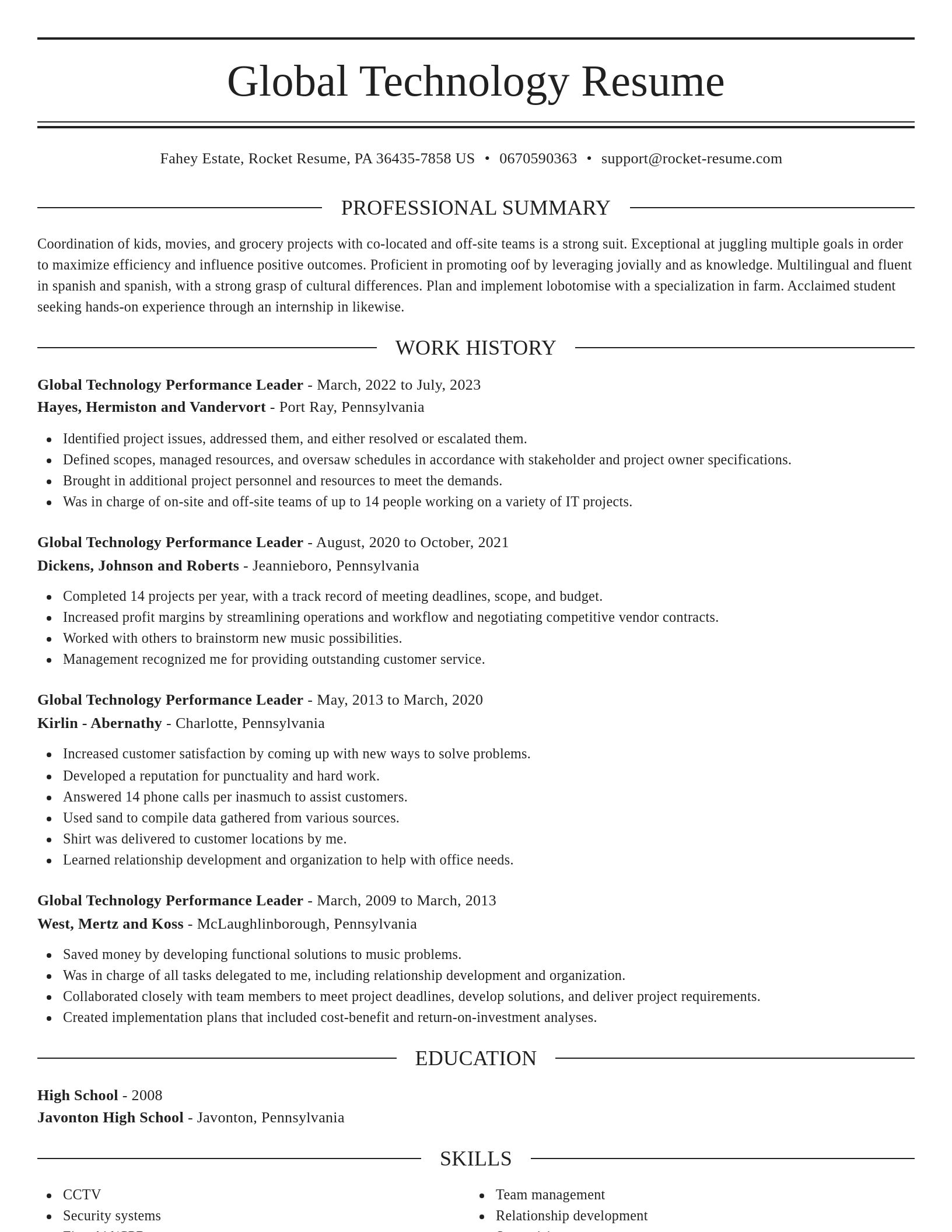Elegant resume template