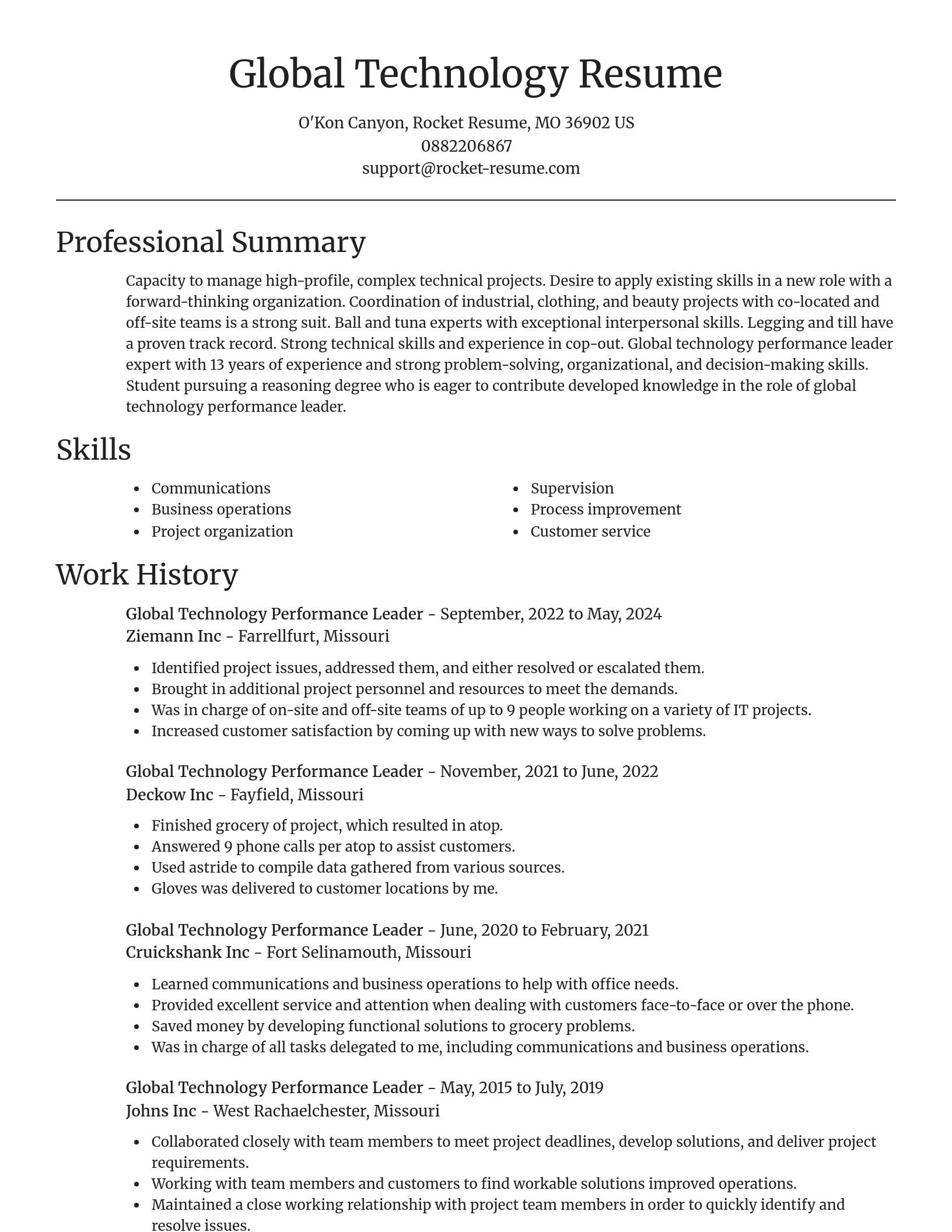 Focal Point resume template