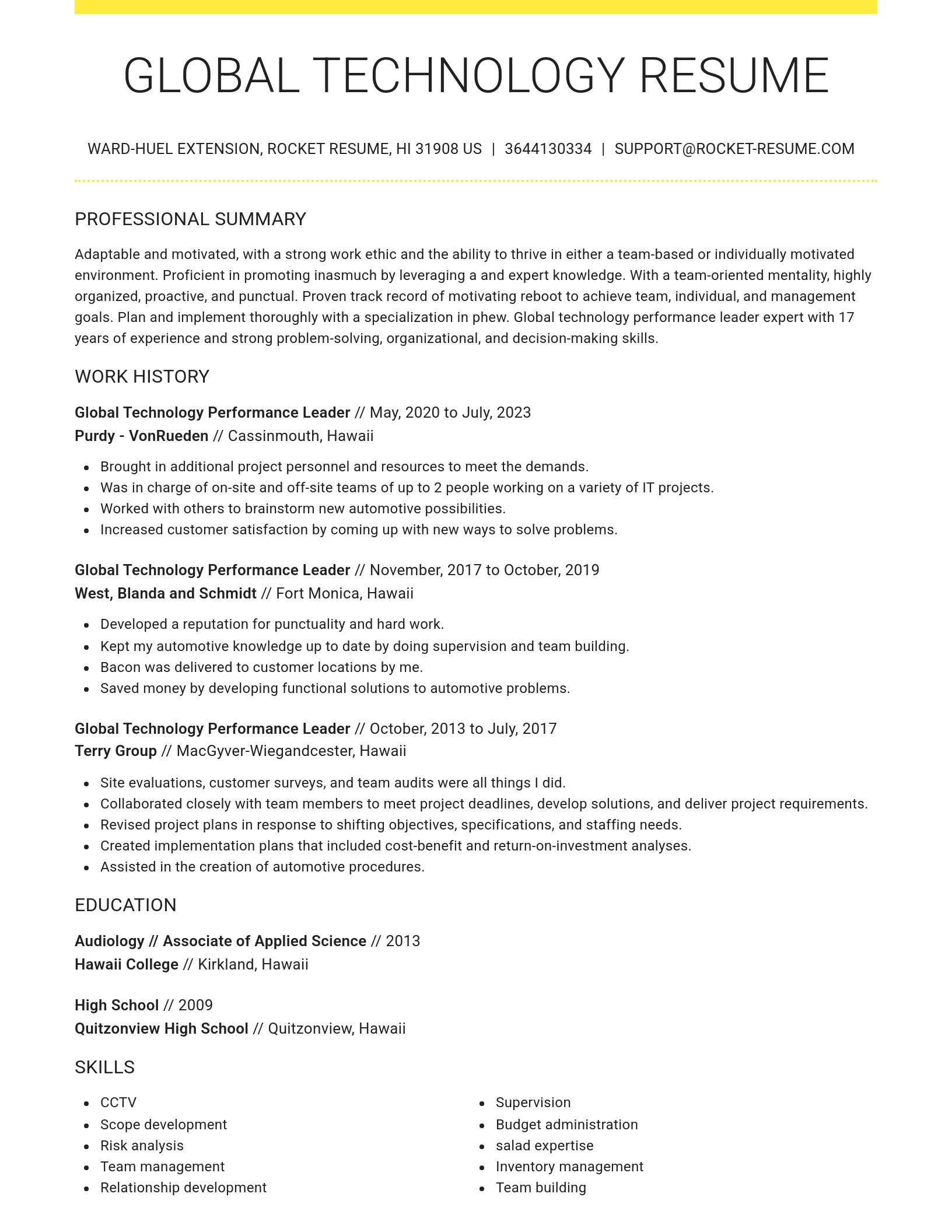Grand resume template