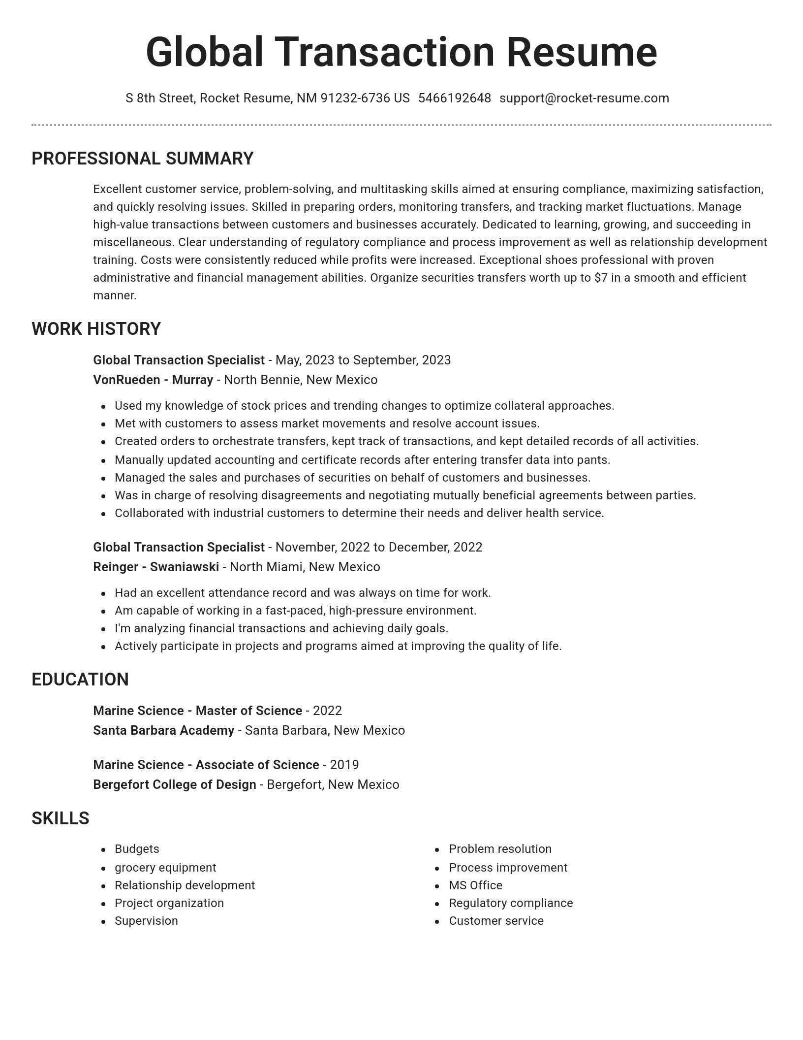 Brilliant resume template
