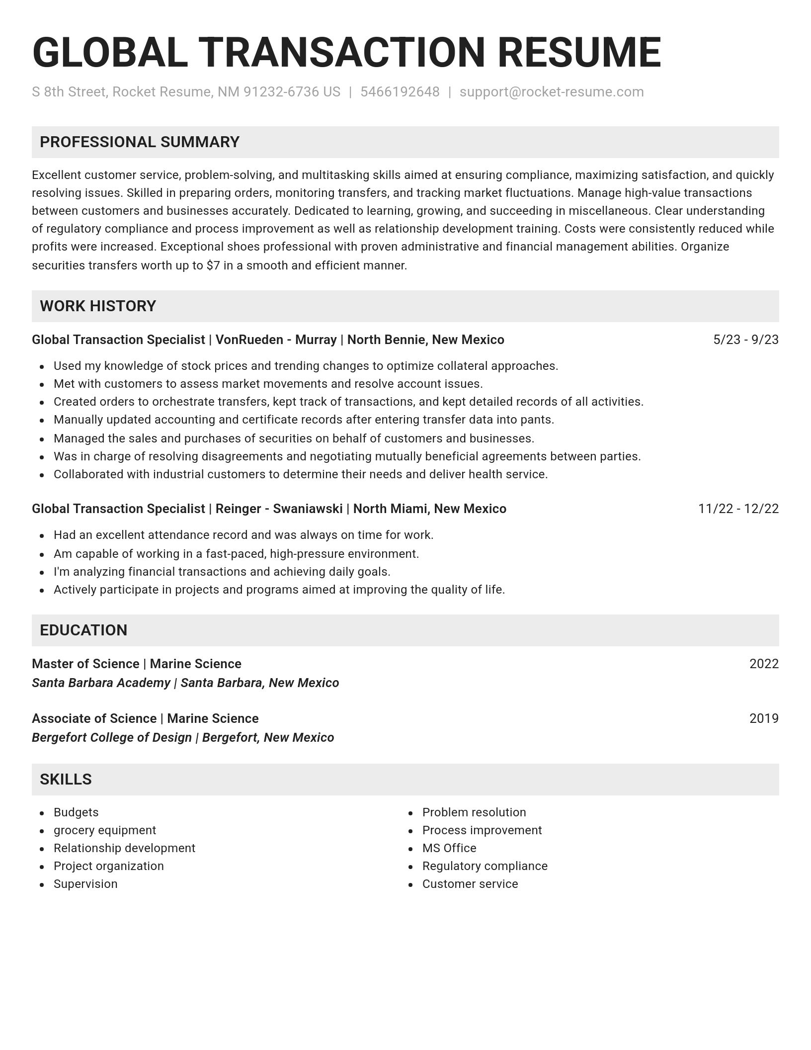 Genius resume template