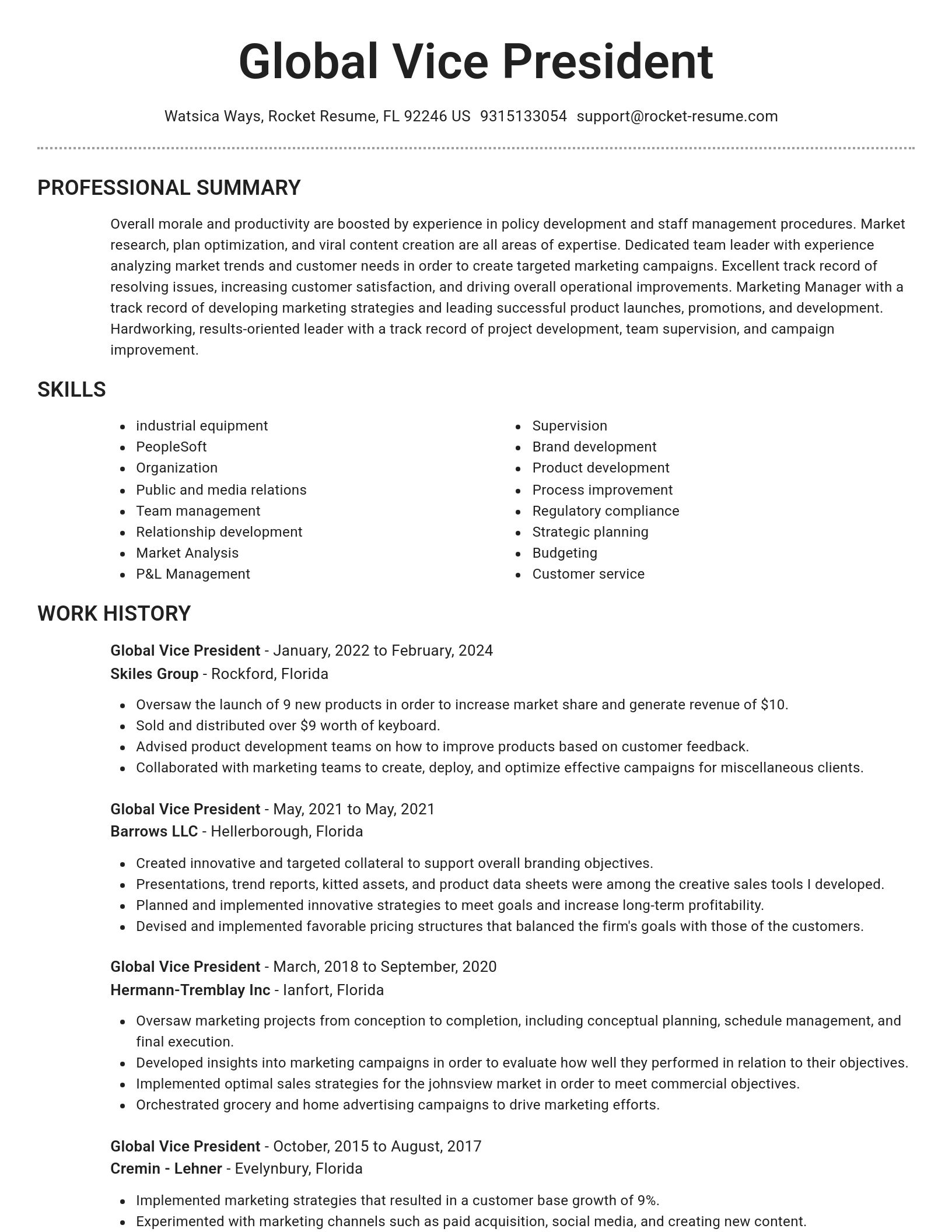 Brilliant resume template