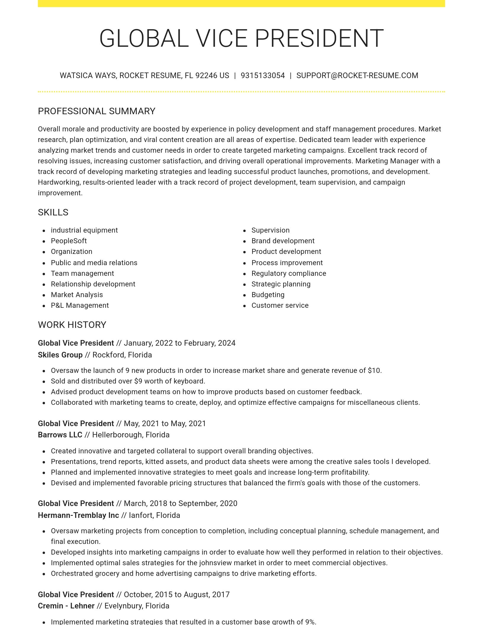 Grand resume template