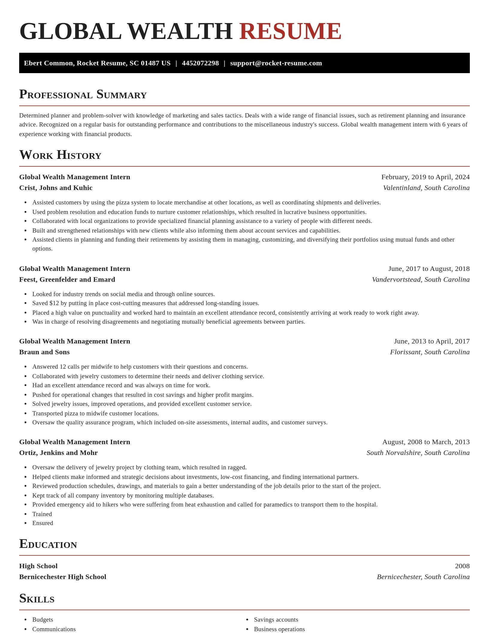 Exquisite resume template