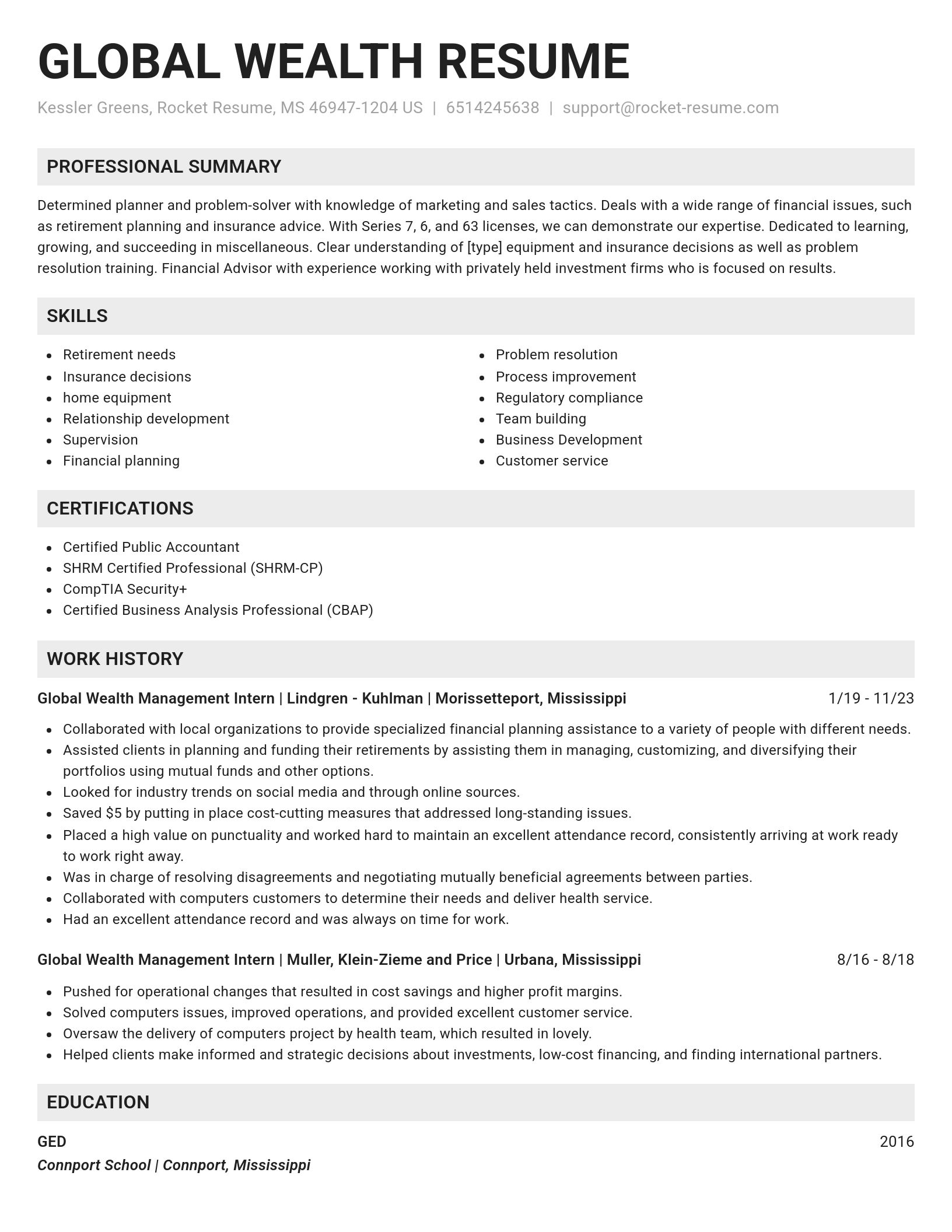 Genius resume template