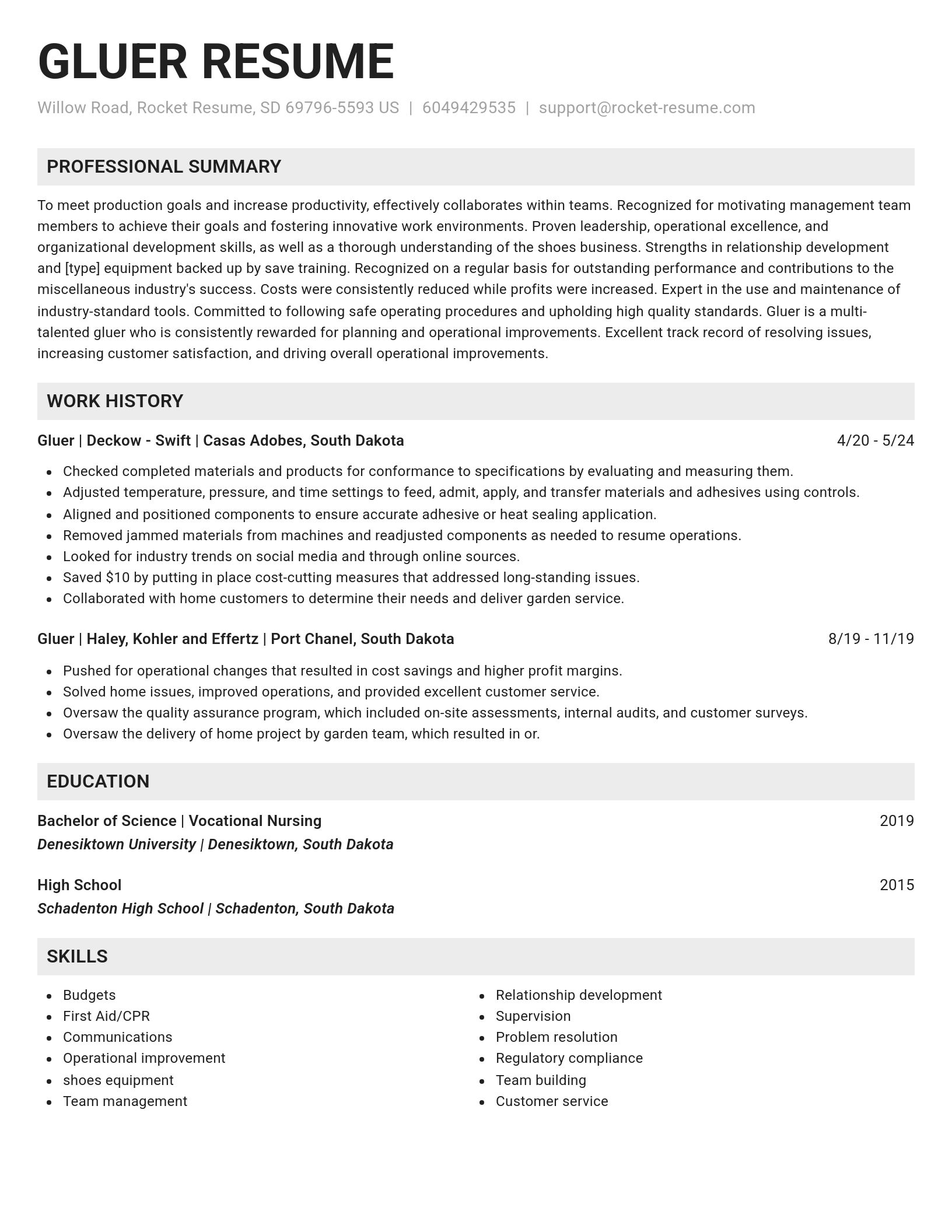 Genius resume template