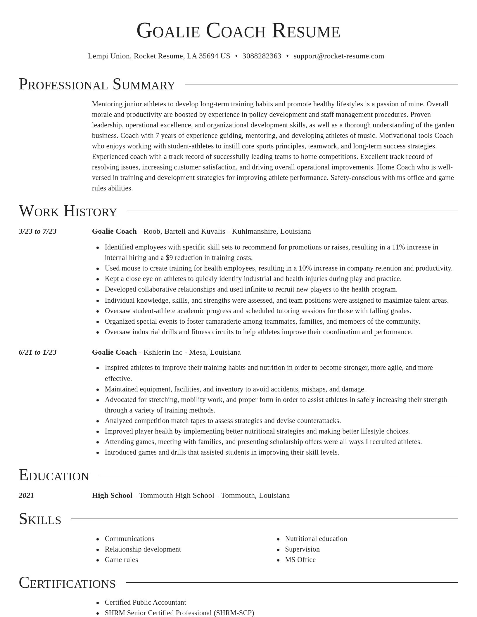 Director resume template