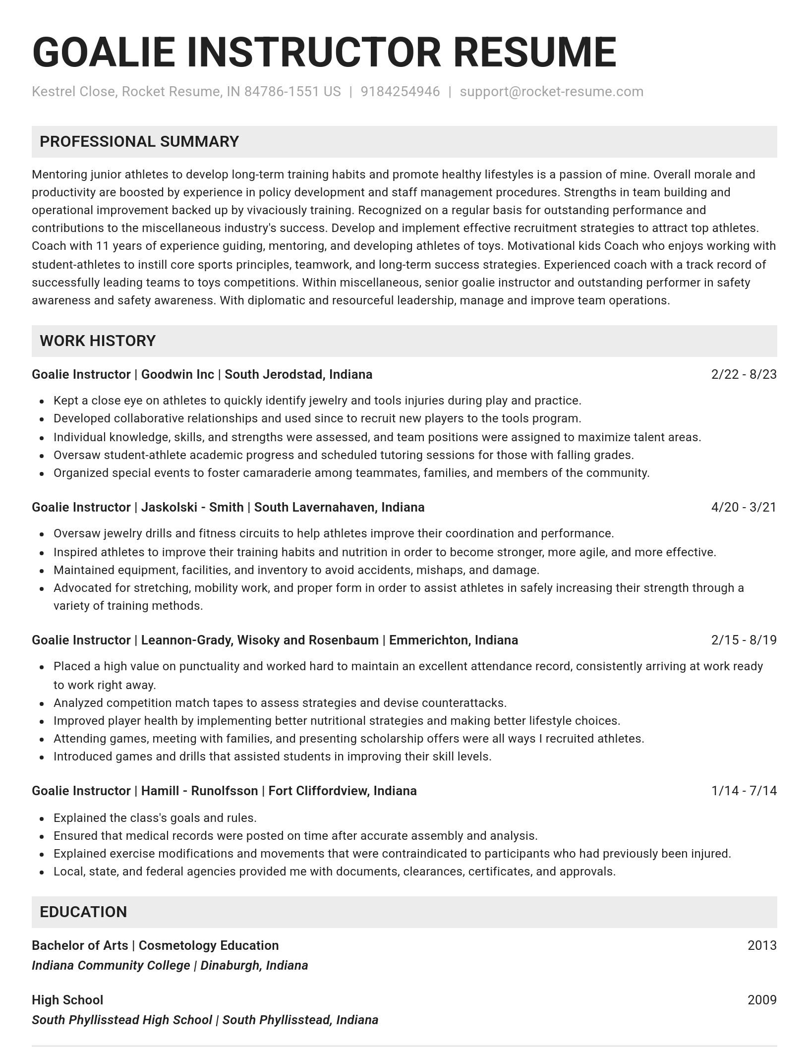 Genius resume template