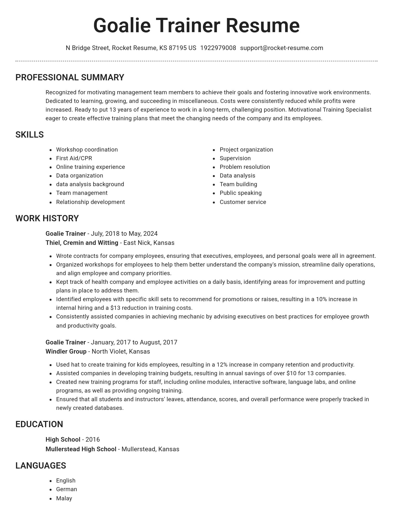 Brilliant resume template